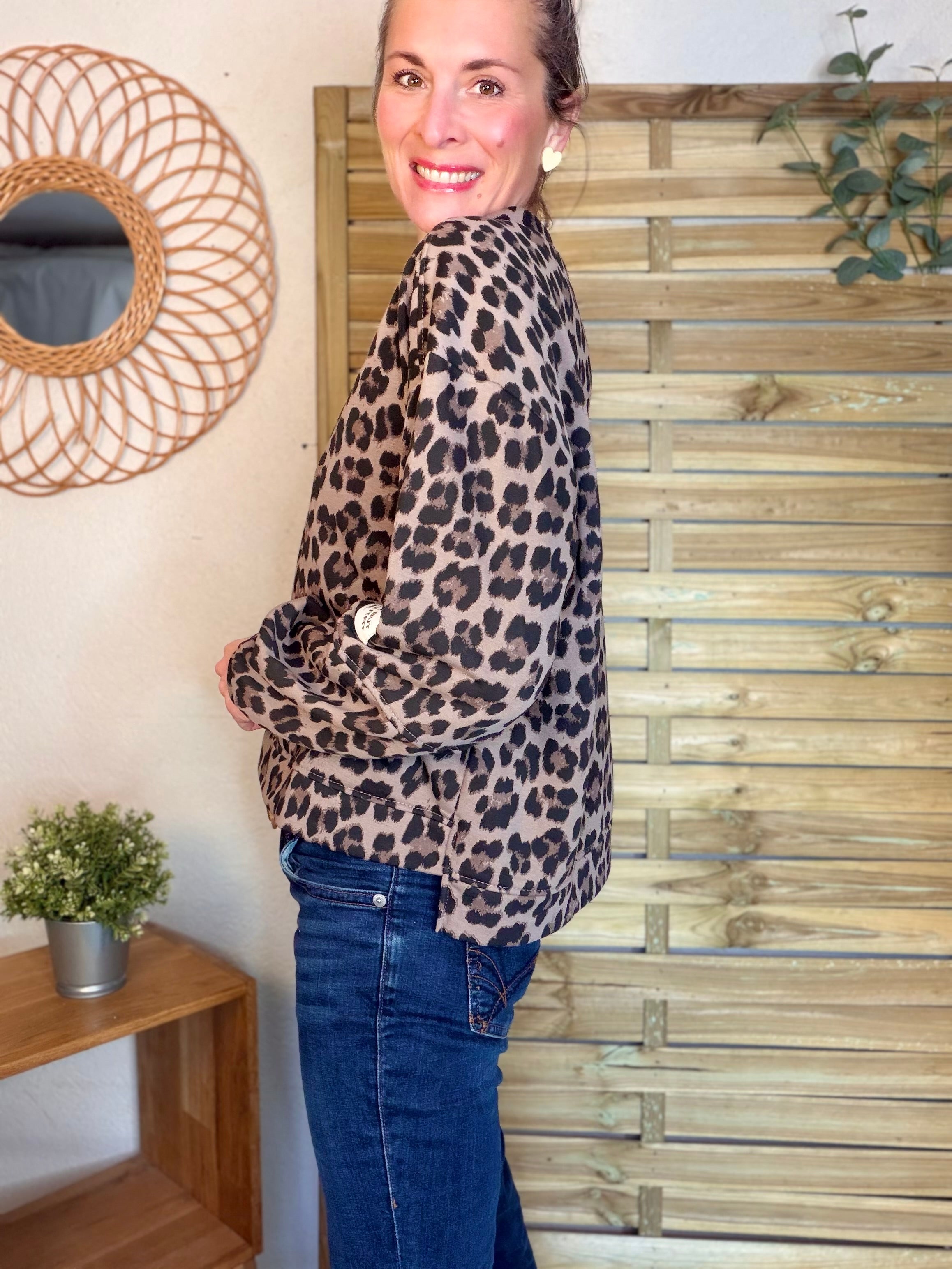 Sweat Léo Taupe MAELLE