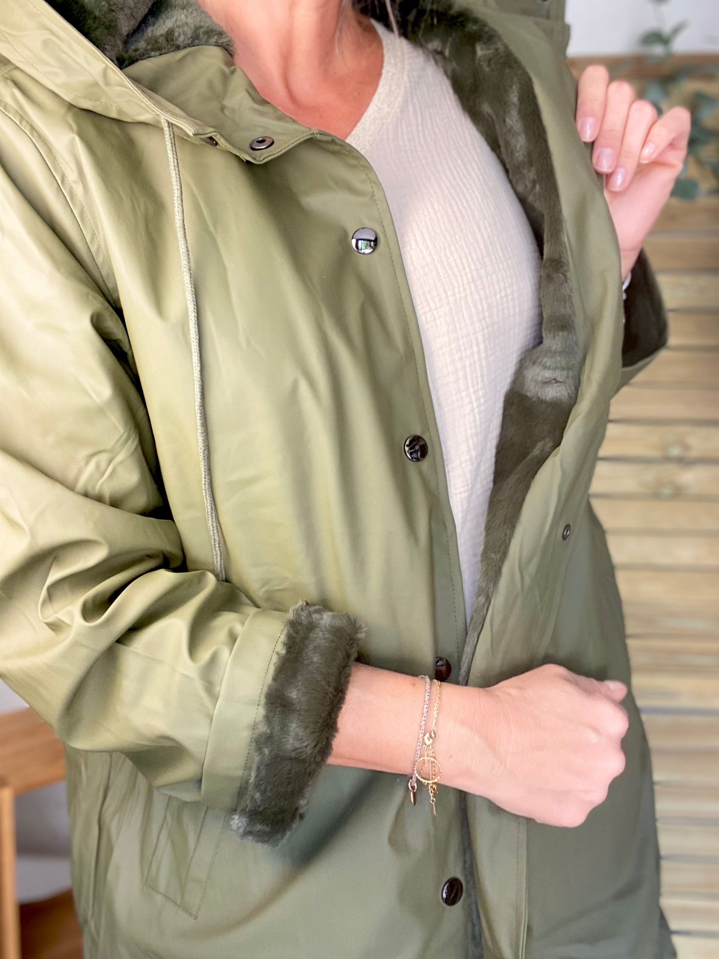 ⚡️ PÉPITES FRIDAY - Parka fourrée Imperméable Kaki - RILEY