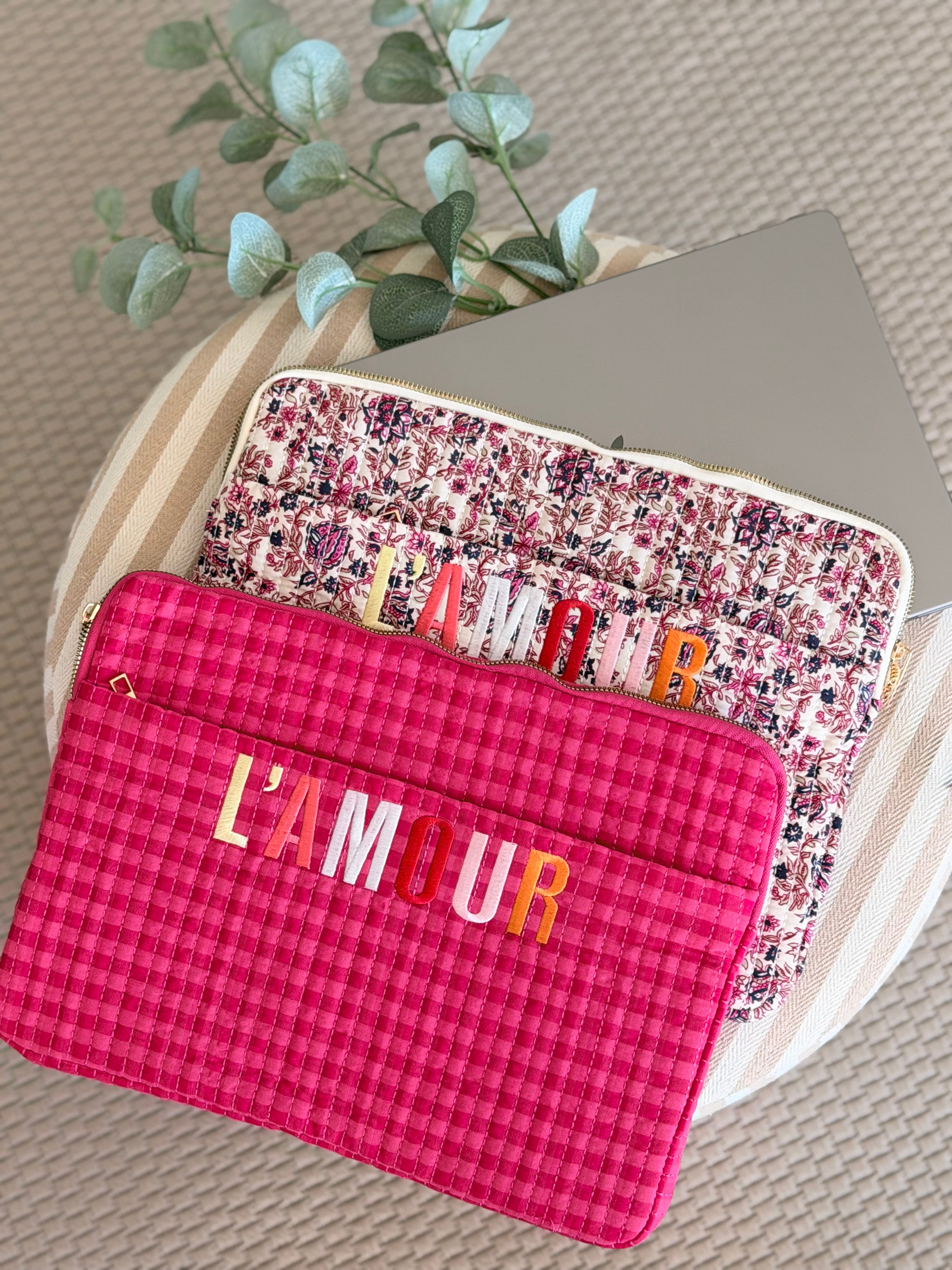 Pochette matelassée pour ordinateur 13´ L’AMOUR