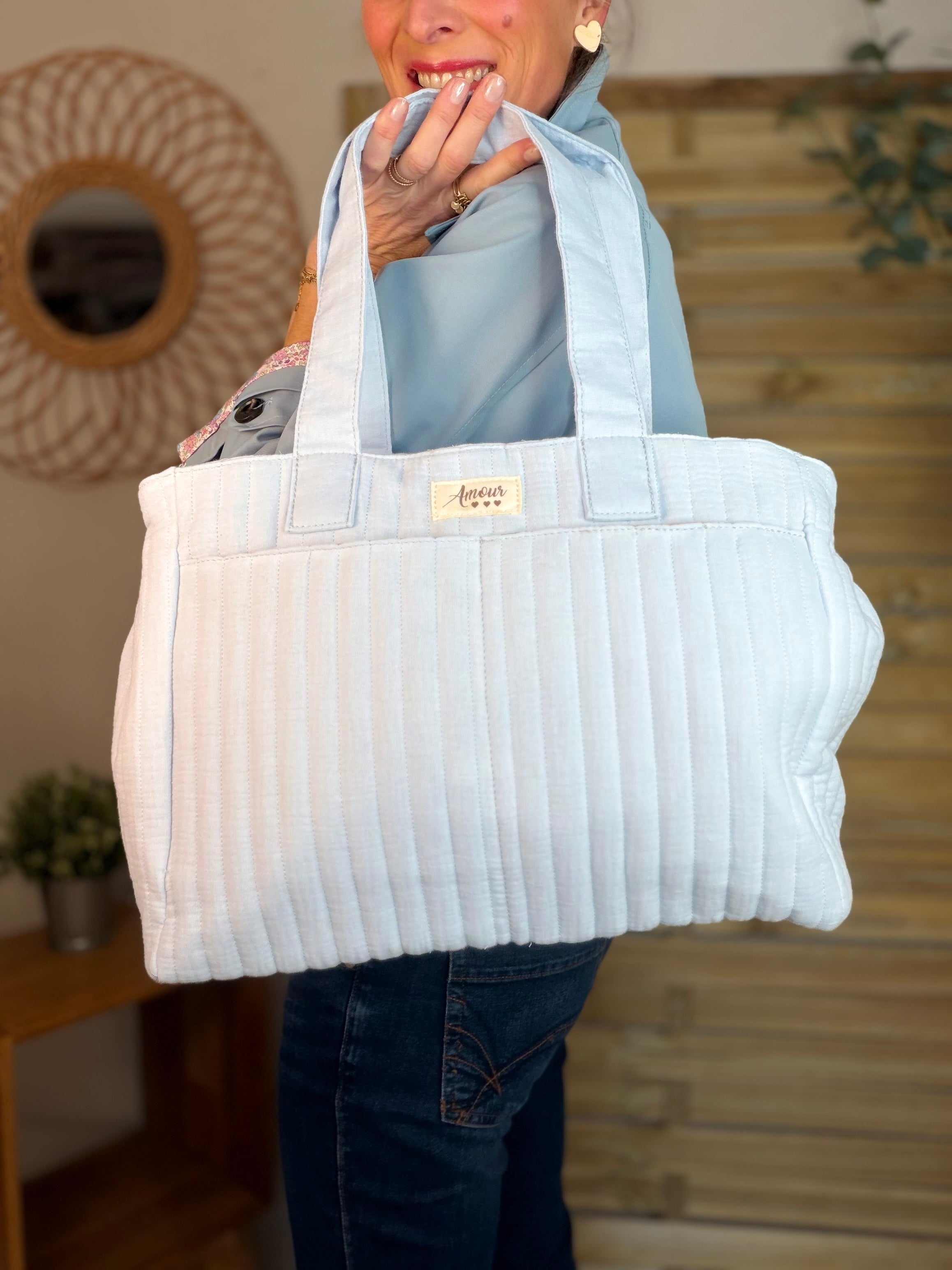 Sac week-end / à langer ANTONIN Bleu ciel