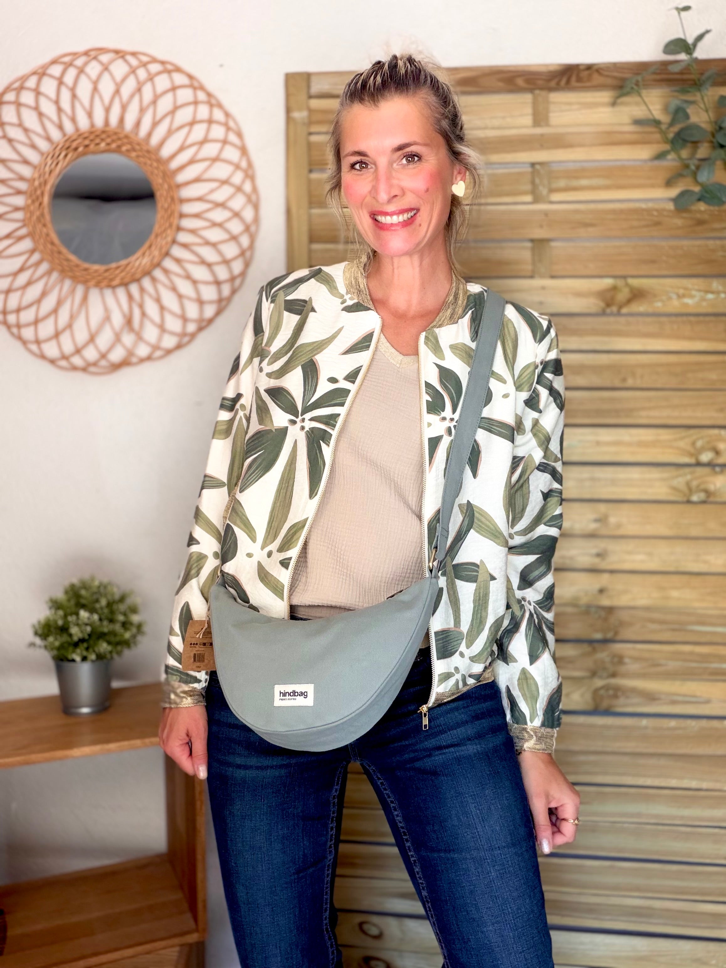 HINDBAG ANDRÉA - Sac banane demi-lune Vert sauge
