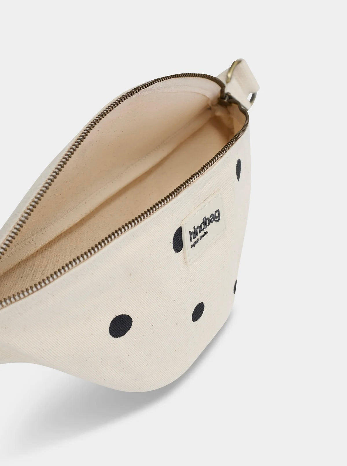 HINDBAG OLIVIA - Sac banane Pois Écru ⚫️