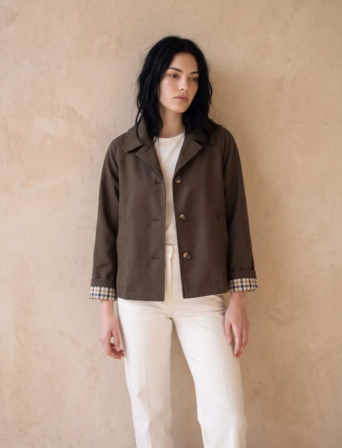 ⚡️ ARRIVAGE • Veste Trench, doublure à carreaux DANA Chocolat