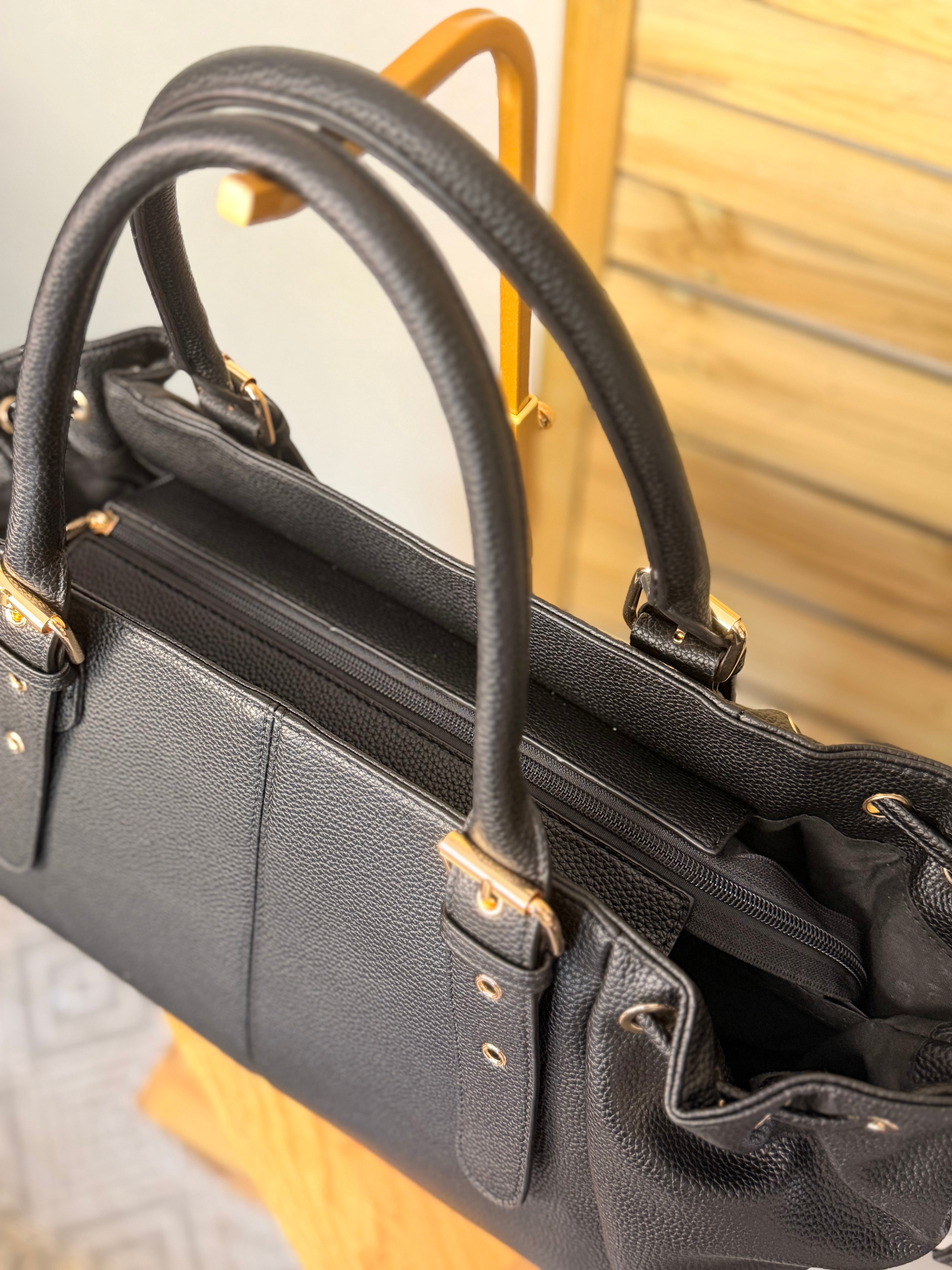 Sac cabas XL simili cuir CLÉA Noir