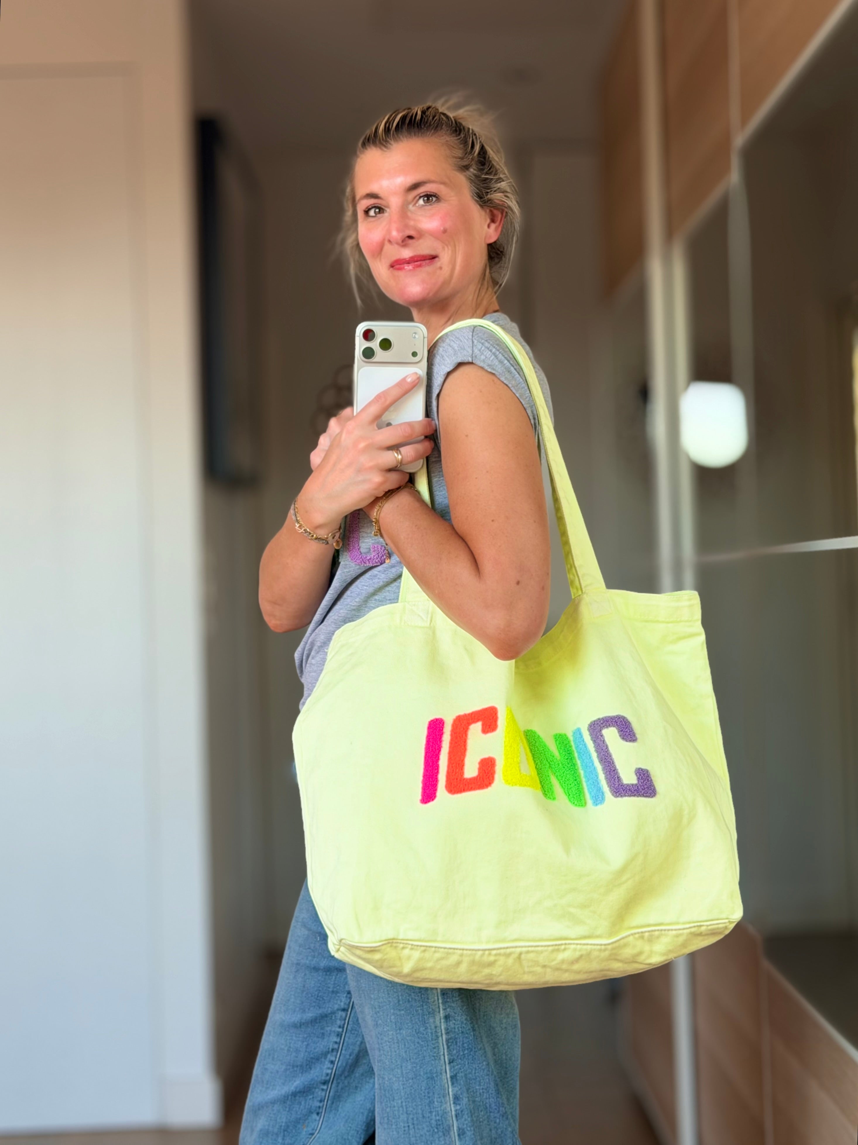 Grand Tote bag ICONIC Jaune VANINA