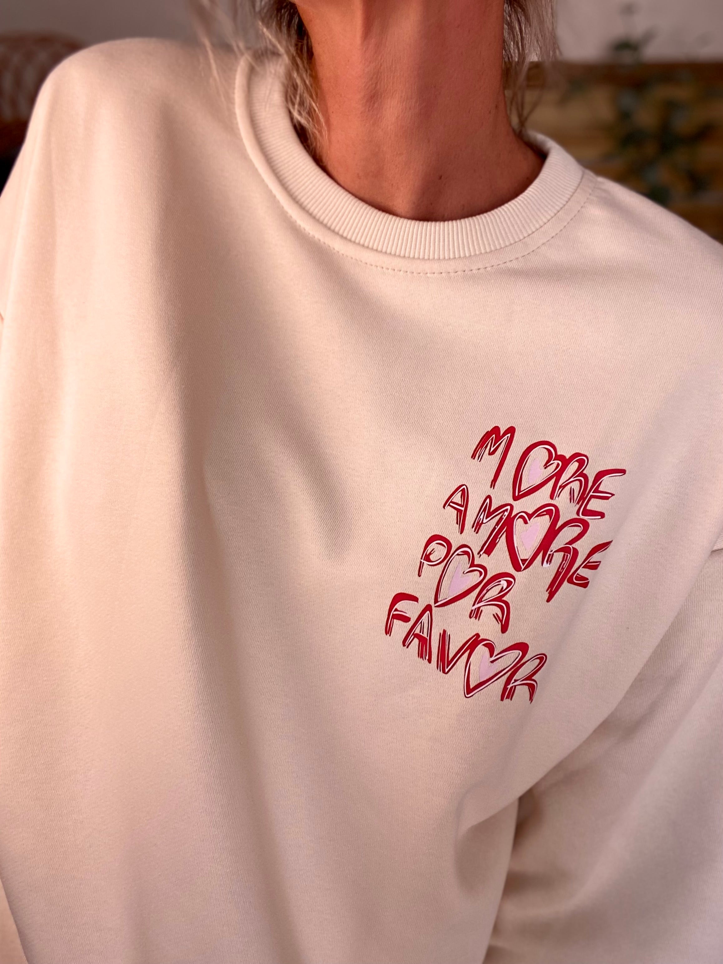 Sweat More amour por favor ❤️ COLINE -  Crème