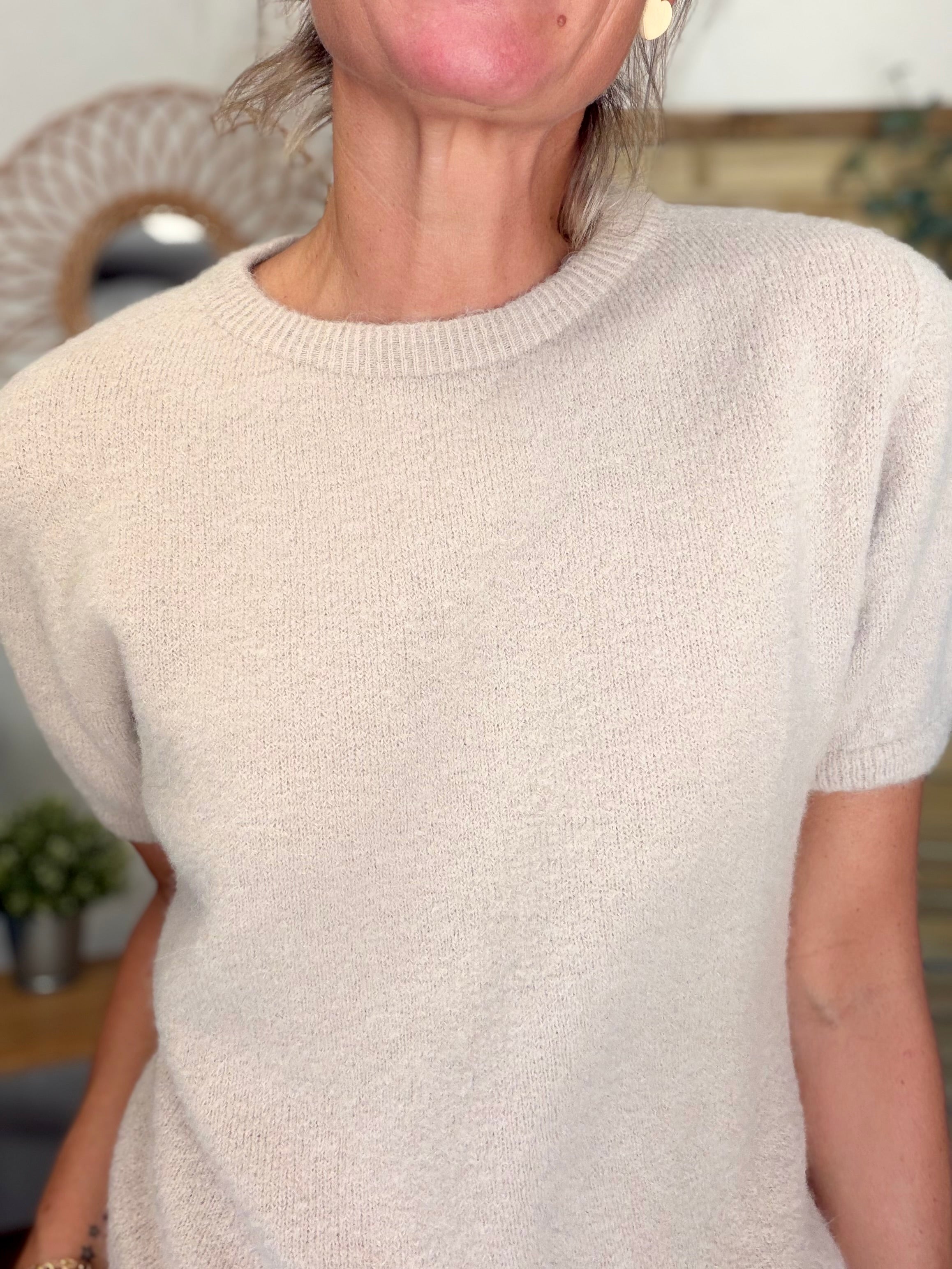Pull laine et alpaga PEGGY - Beige