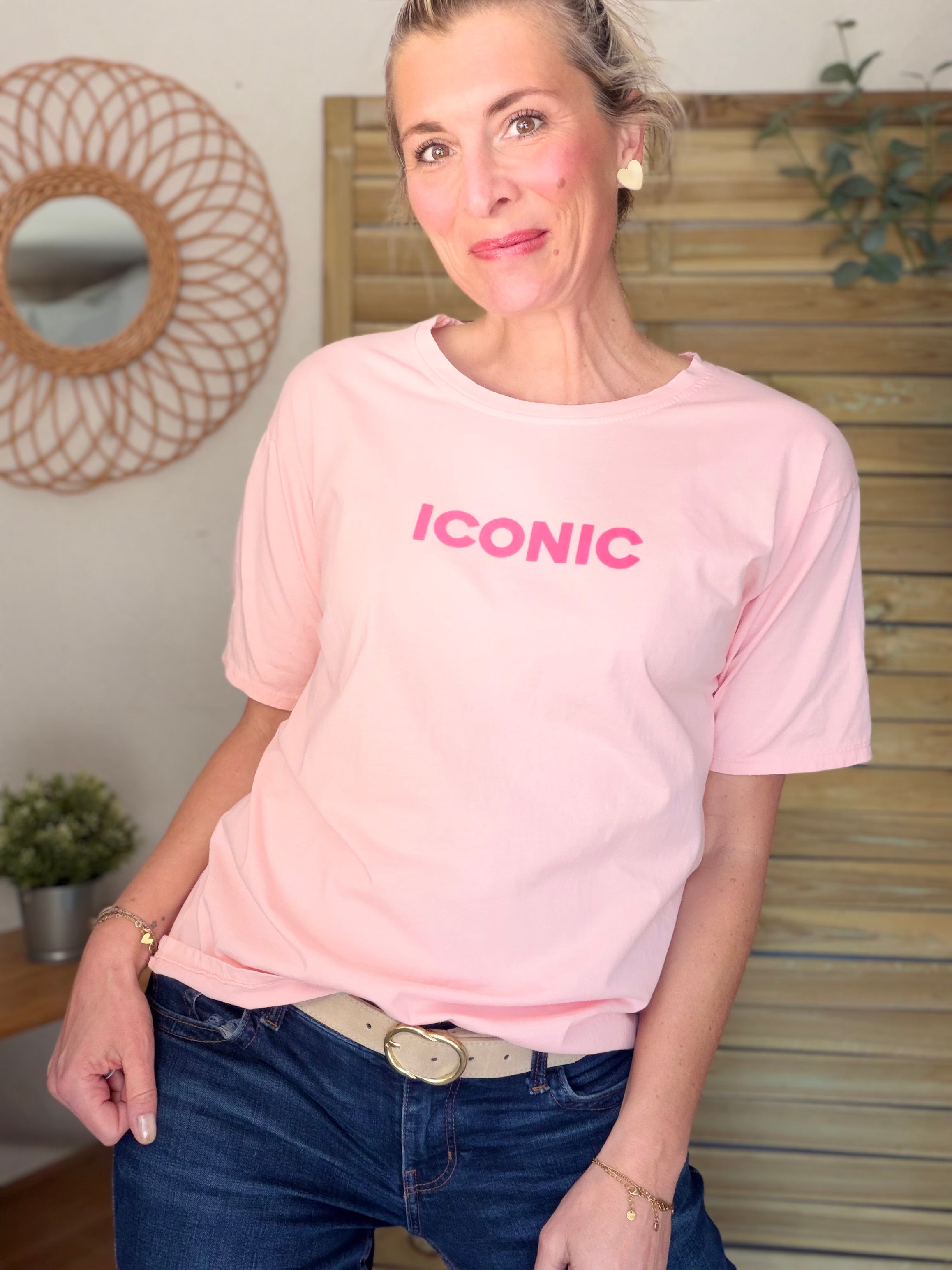 Tee shirt ICONIC DANA Rose saumon
