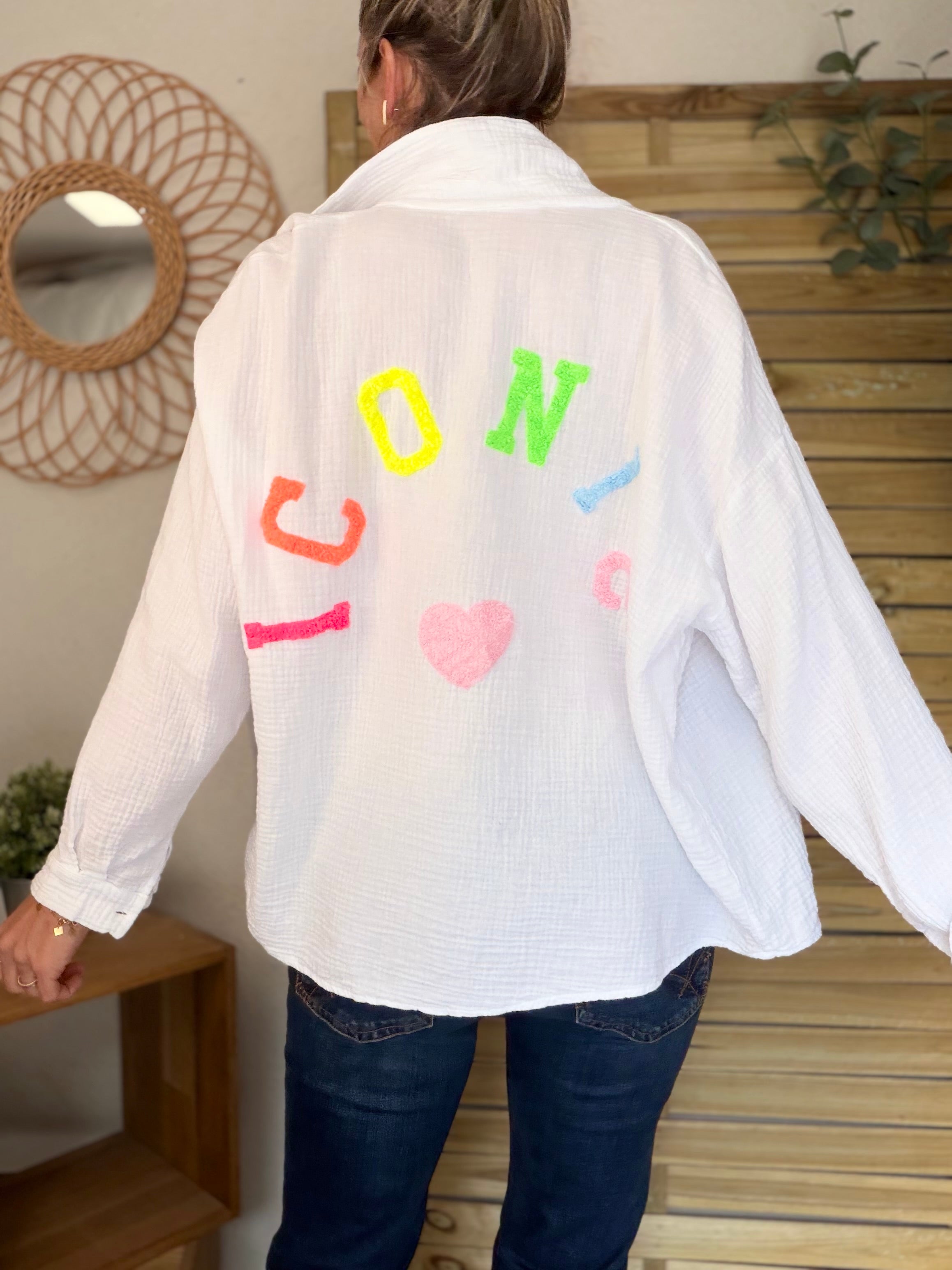 Chemise en gaze de coton ICONIC - ALANIS Blanc