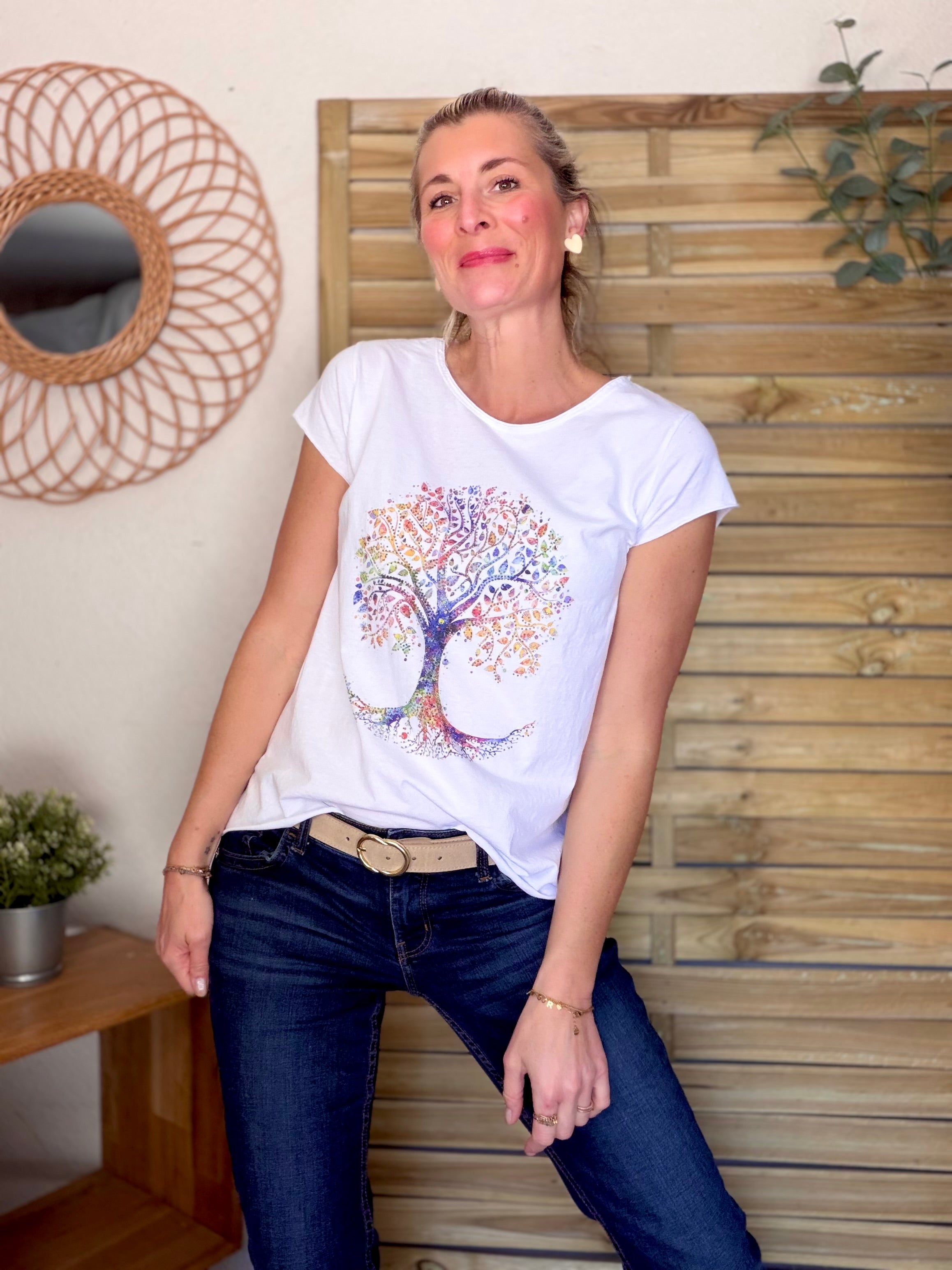 Tee shirt strass Arbre de vie 🌳🩷 BAYA