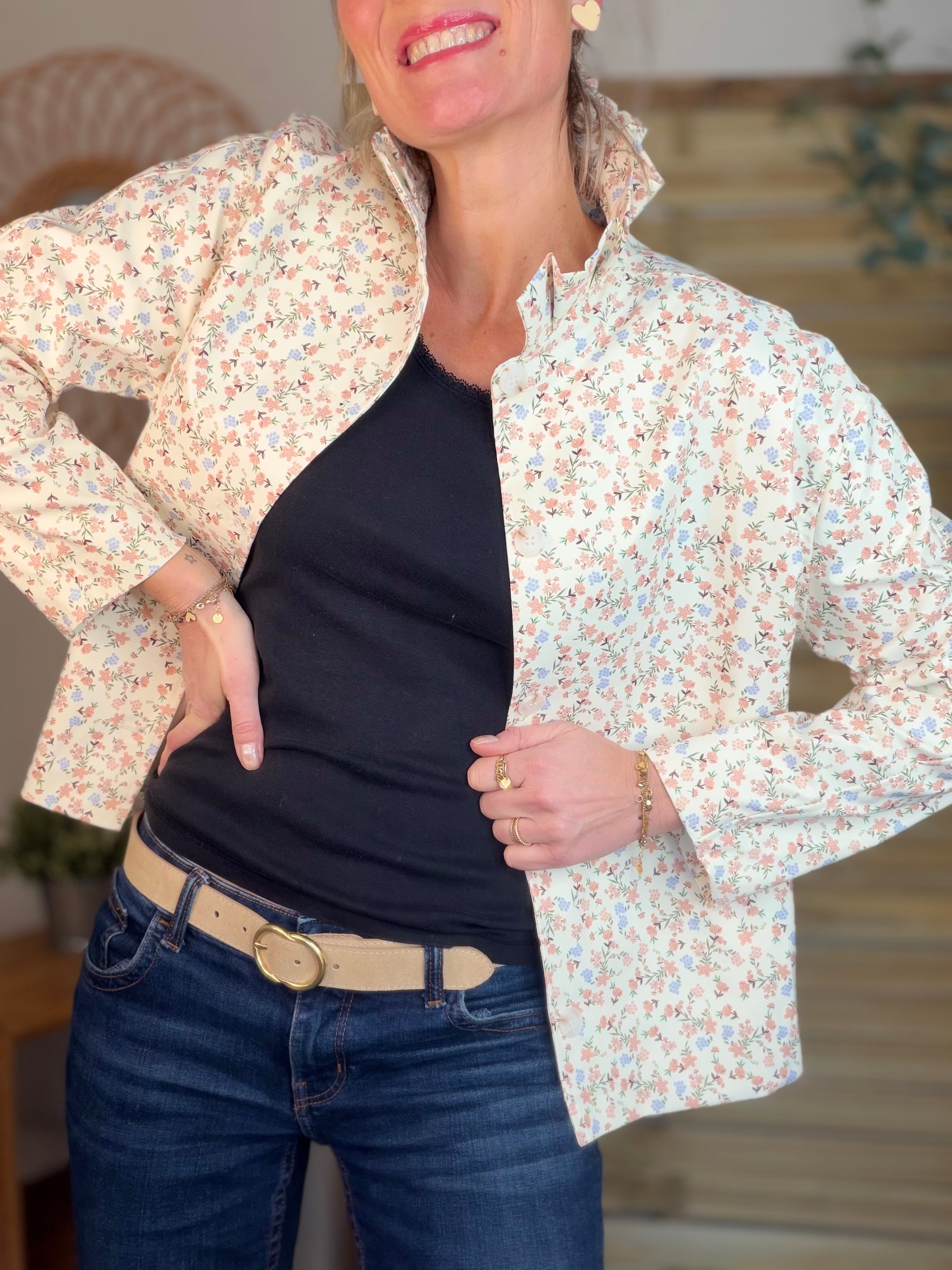 Veste col victorien NICKY Fleurie