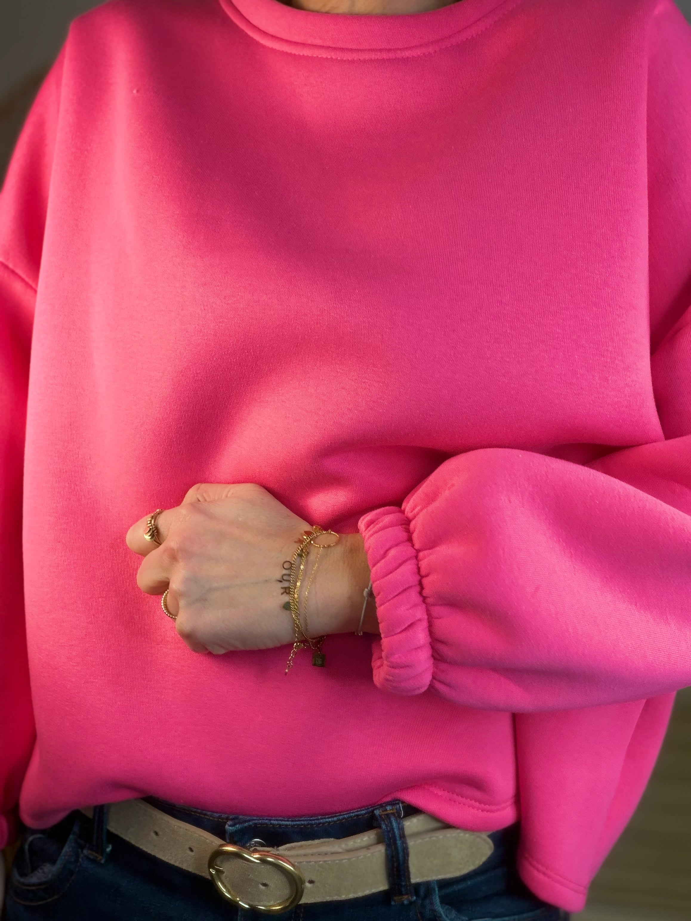 Sweat molleton oversized BISOU Rose Orange - MIKA