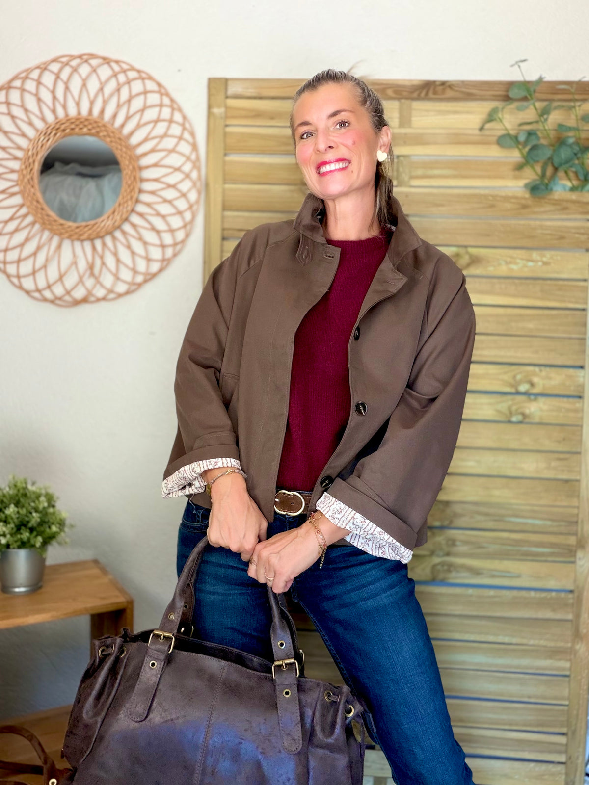 Veste Trench avec Liberty - MADELEINE Chocolat