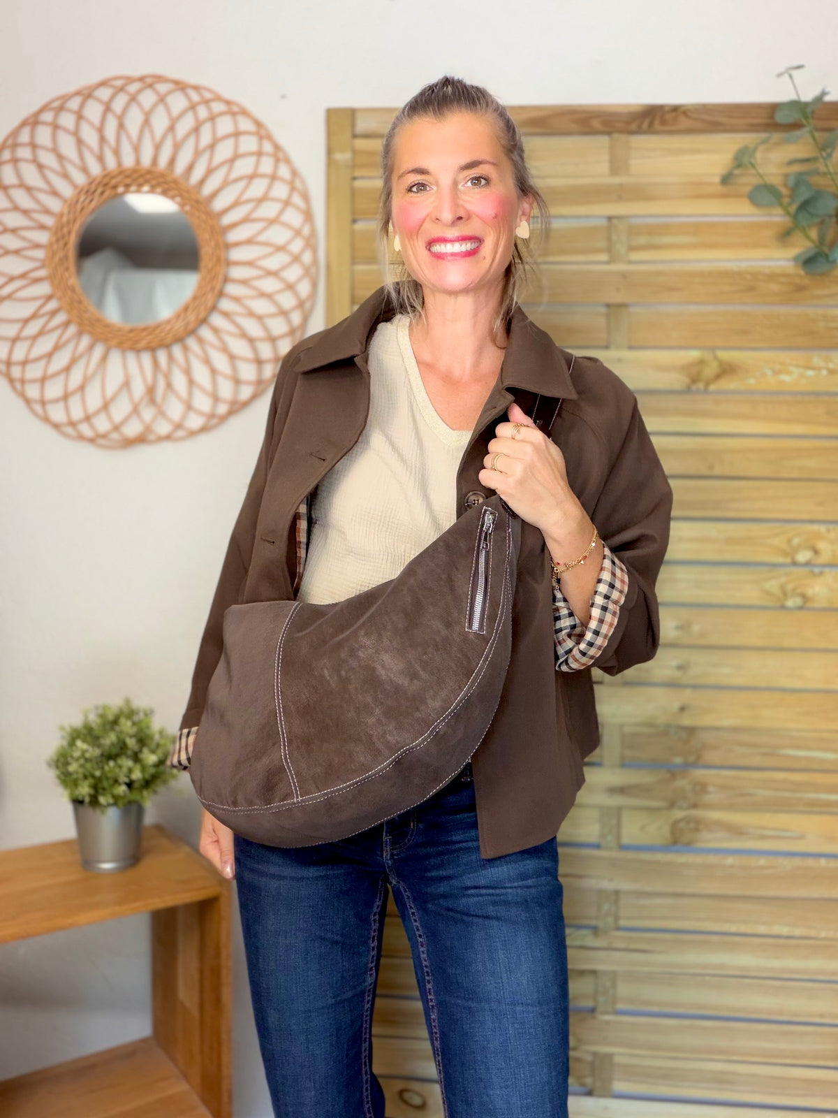 ⚡️ ARRIVAGE • Veste Trench, doublure à carreaux DANA Chocolat