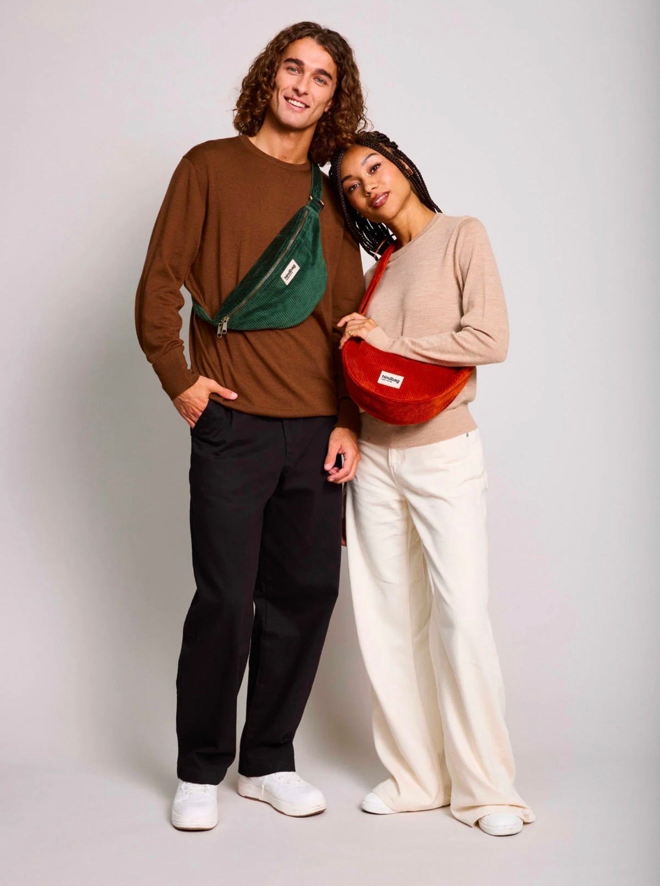 Sac banane HINDBAG Sasha Velours Sapin