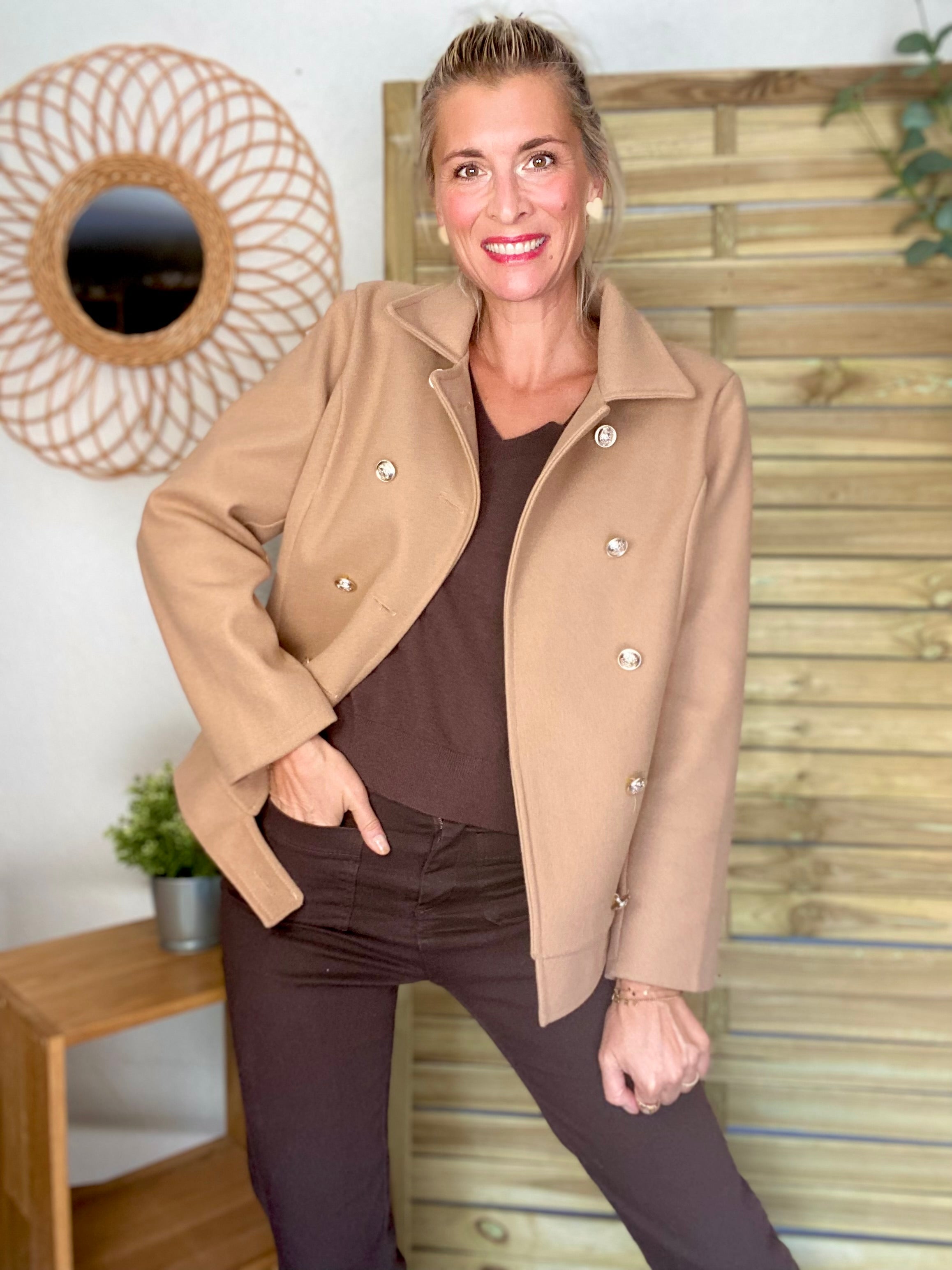 Veste caban légère JACK - Camel clair