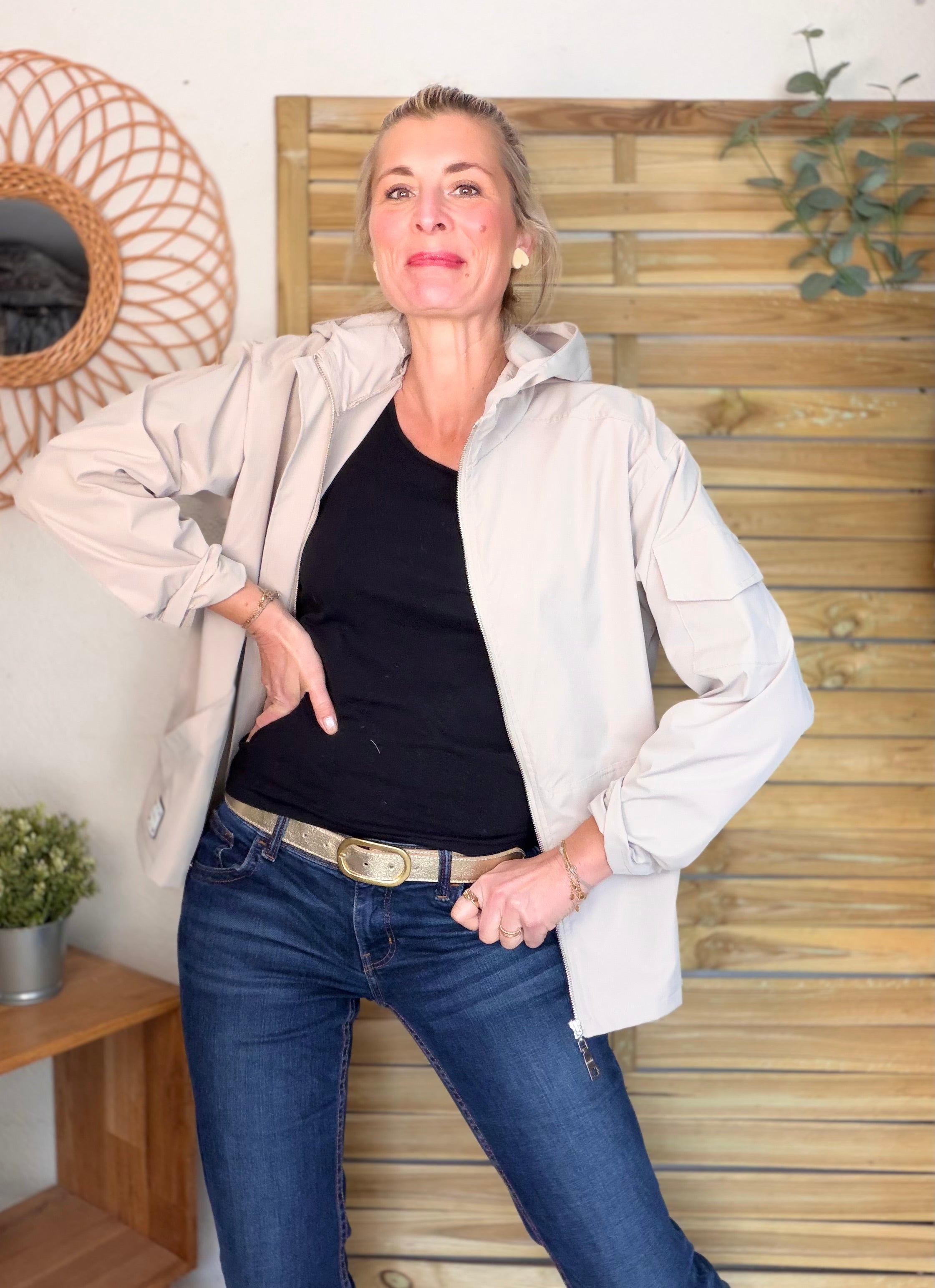 Veste Coupe vent court LIZZIE - Beige