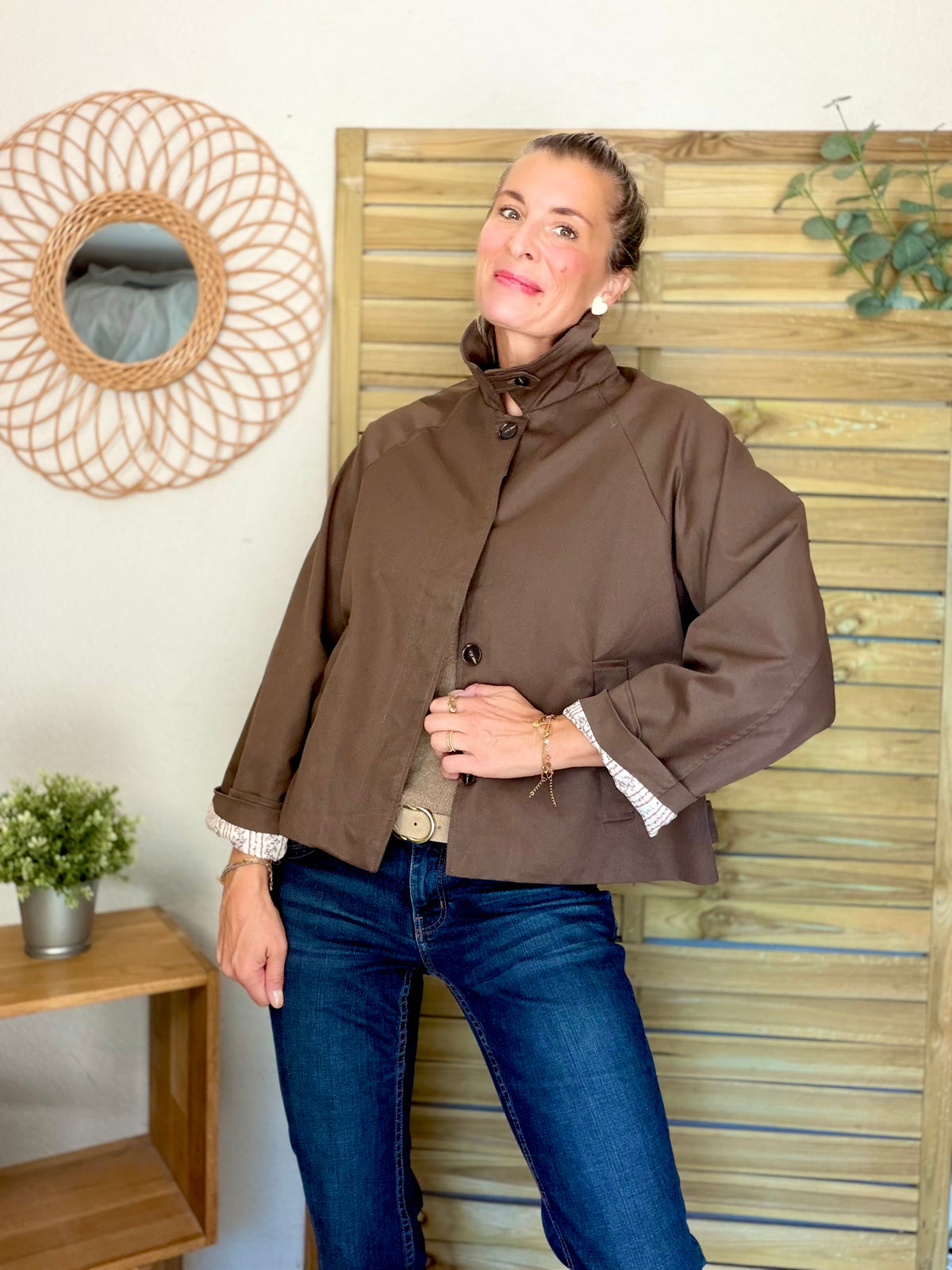 Veste Trench avec Liberty - MADELEINE Chocolat