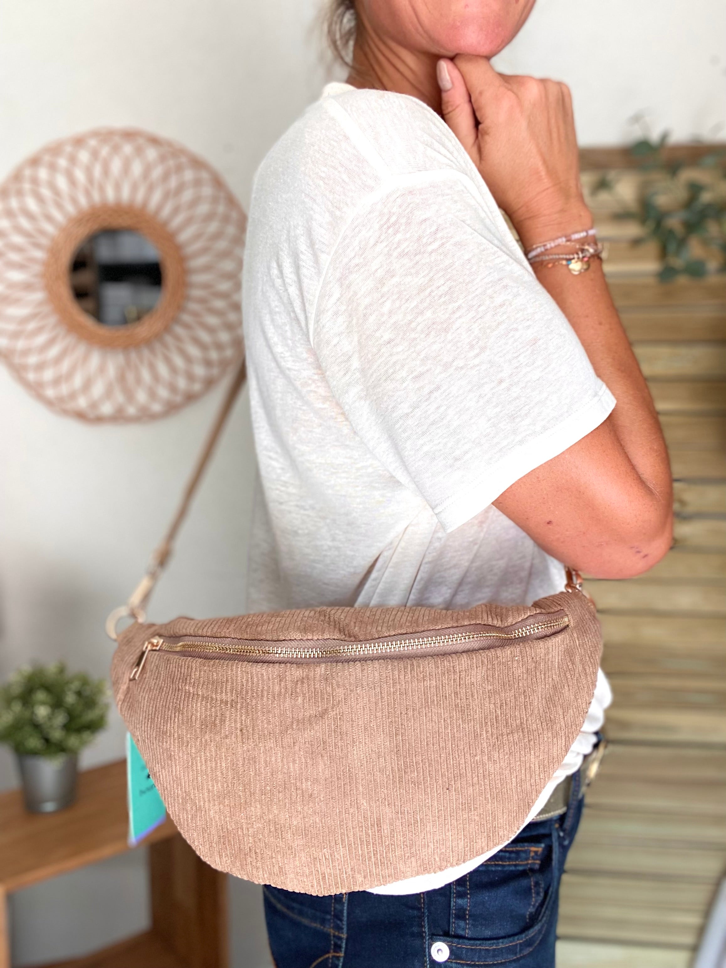 Sac banane XL Ciao Boum - IVY - Taupe (20 coloris)