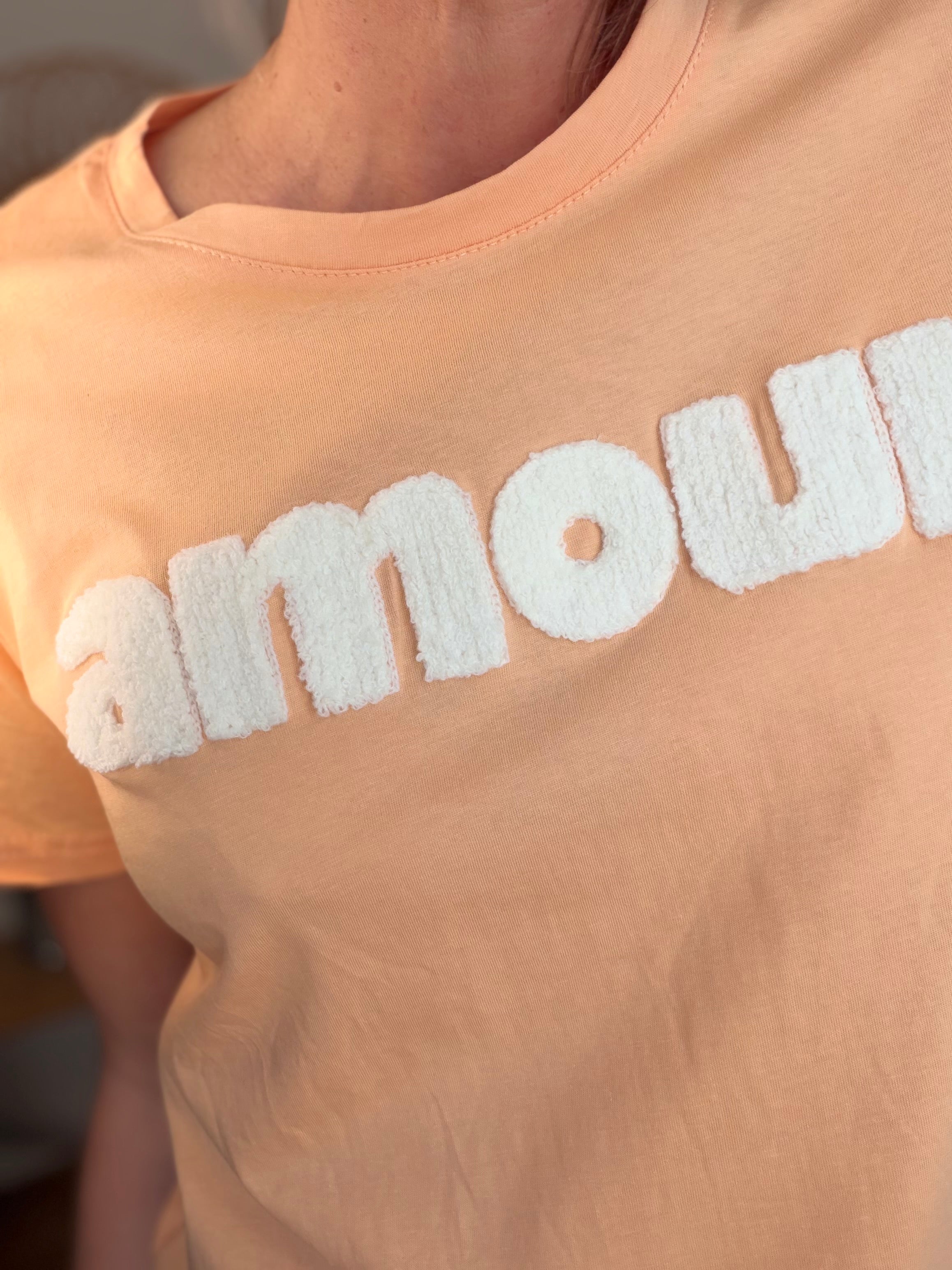 Tee shirt amour MAÏA Saumon