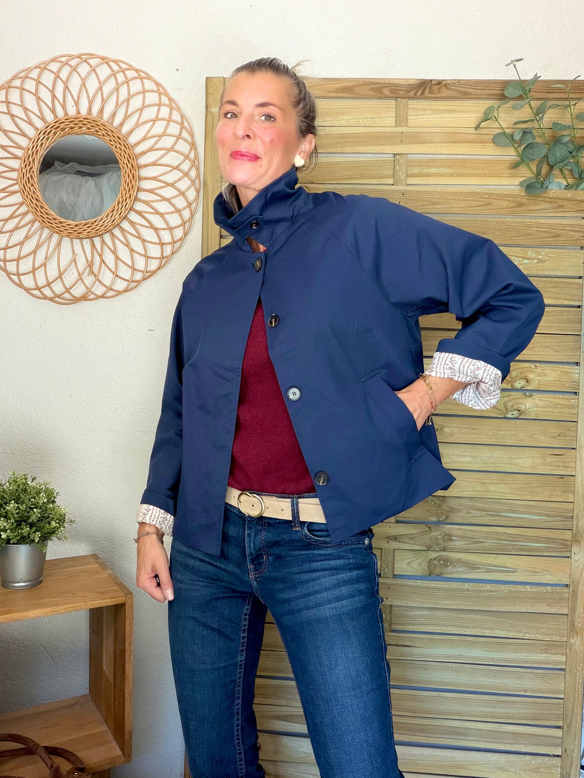 Veste Trench avec Liberty - MADELEINE Bleu marine