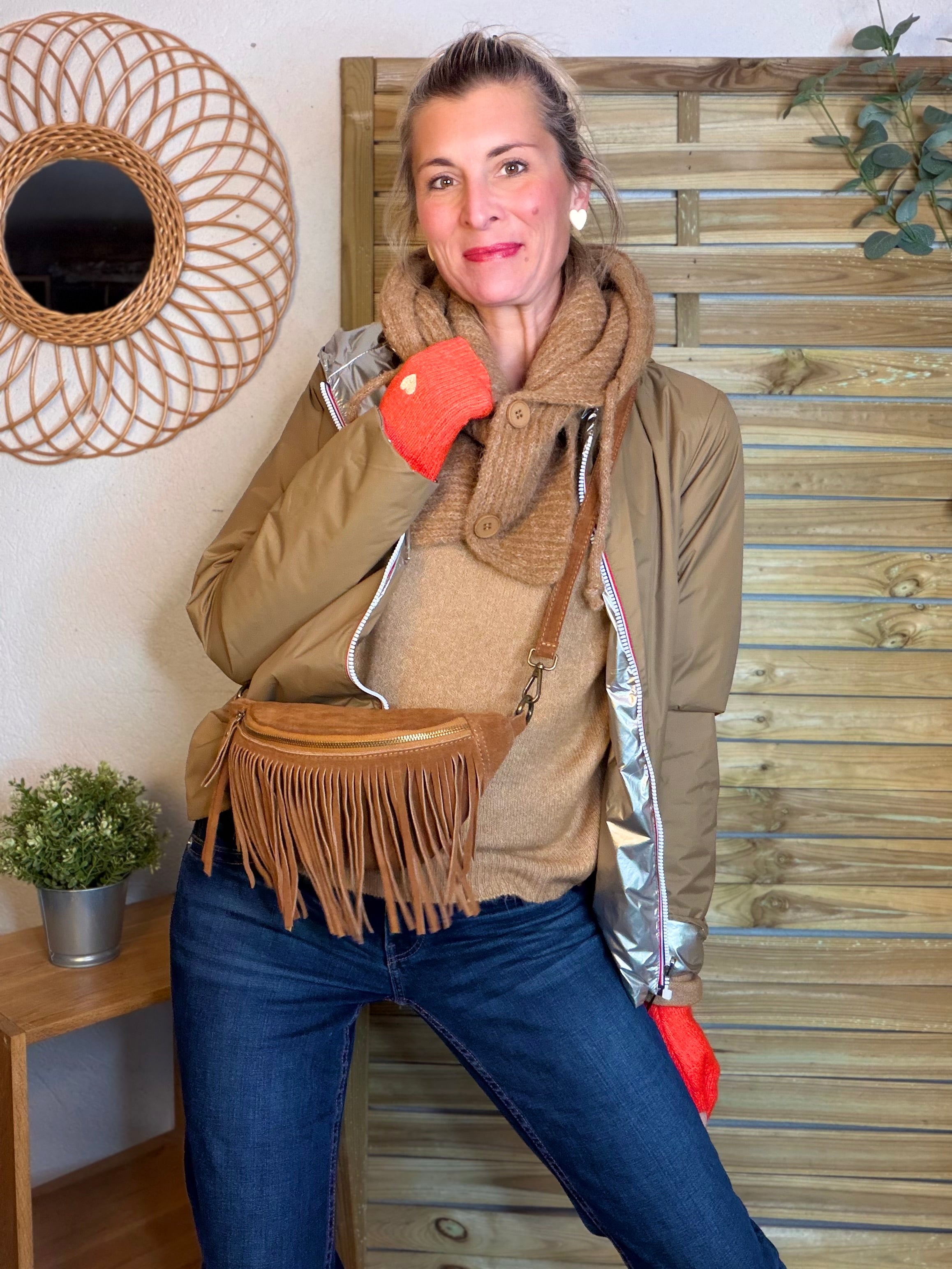 Mitaines CLARISSE avec coeur brodé 💛❤️