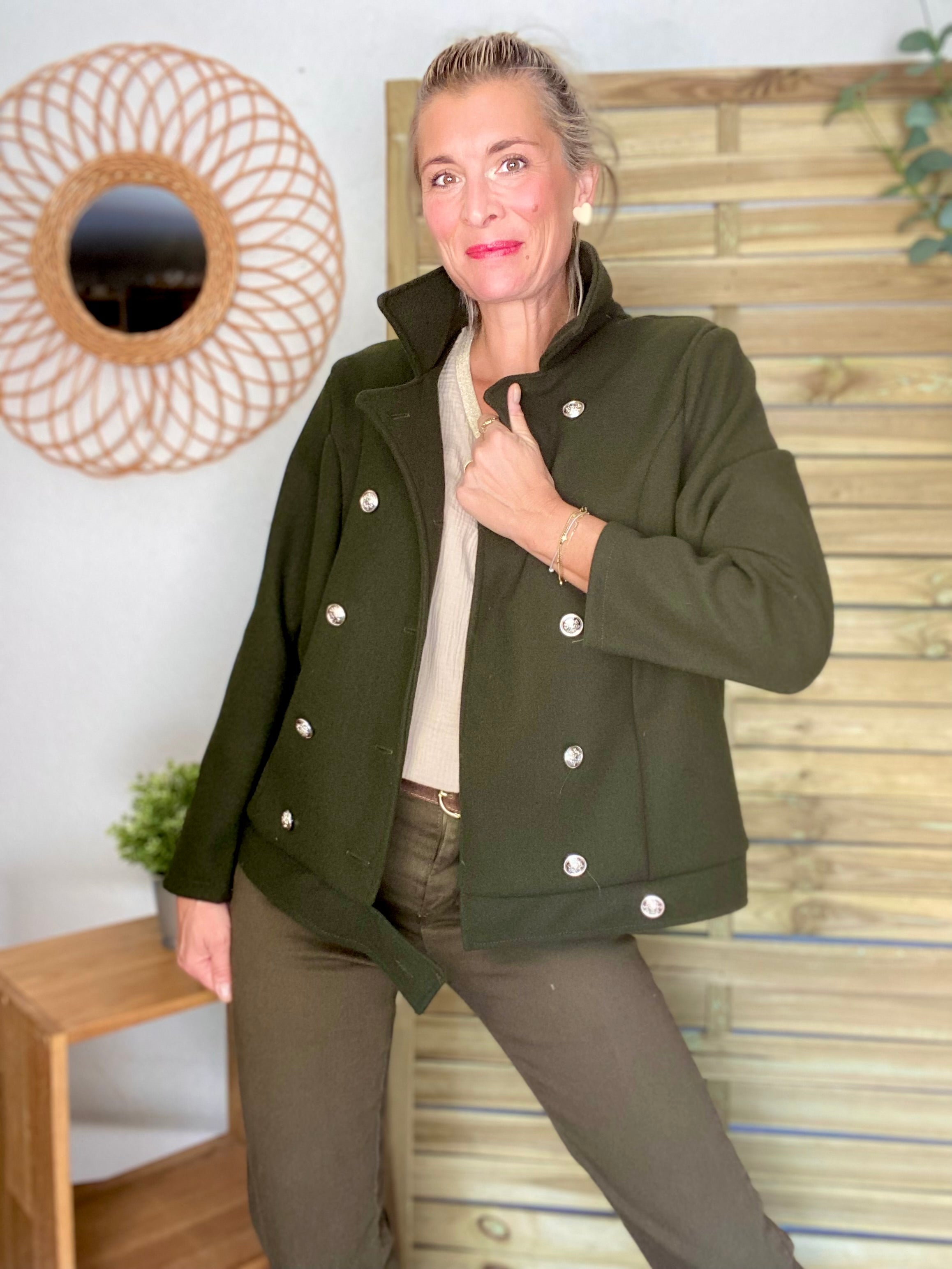 Veste caban légère JACK - Kaki foncé
