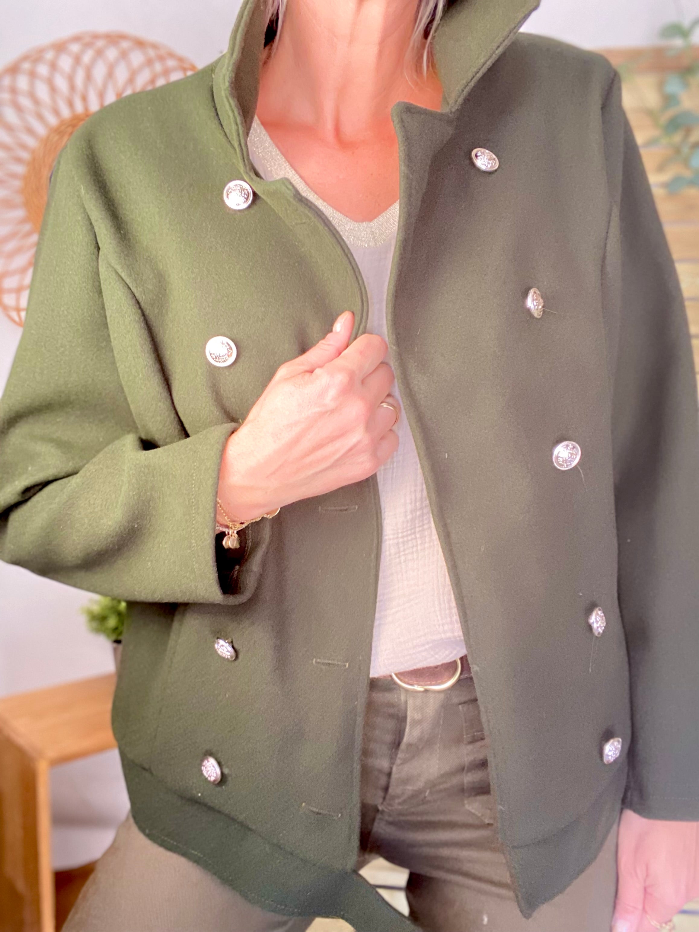 Veste caban légère JACK - Kaki foncé