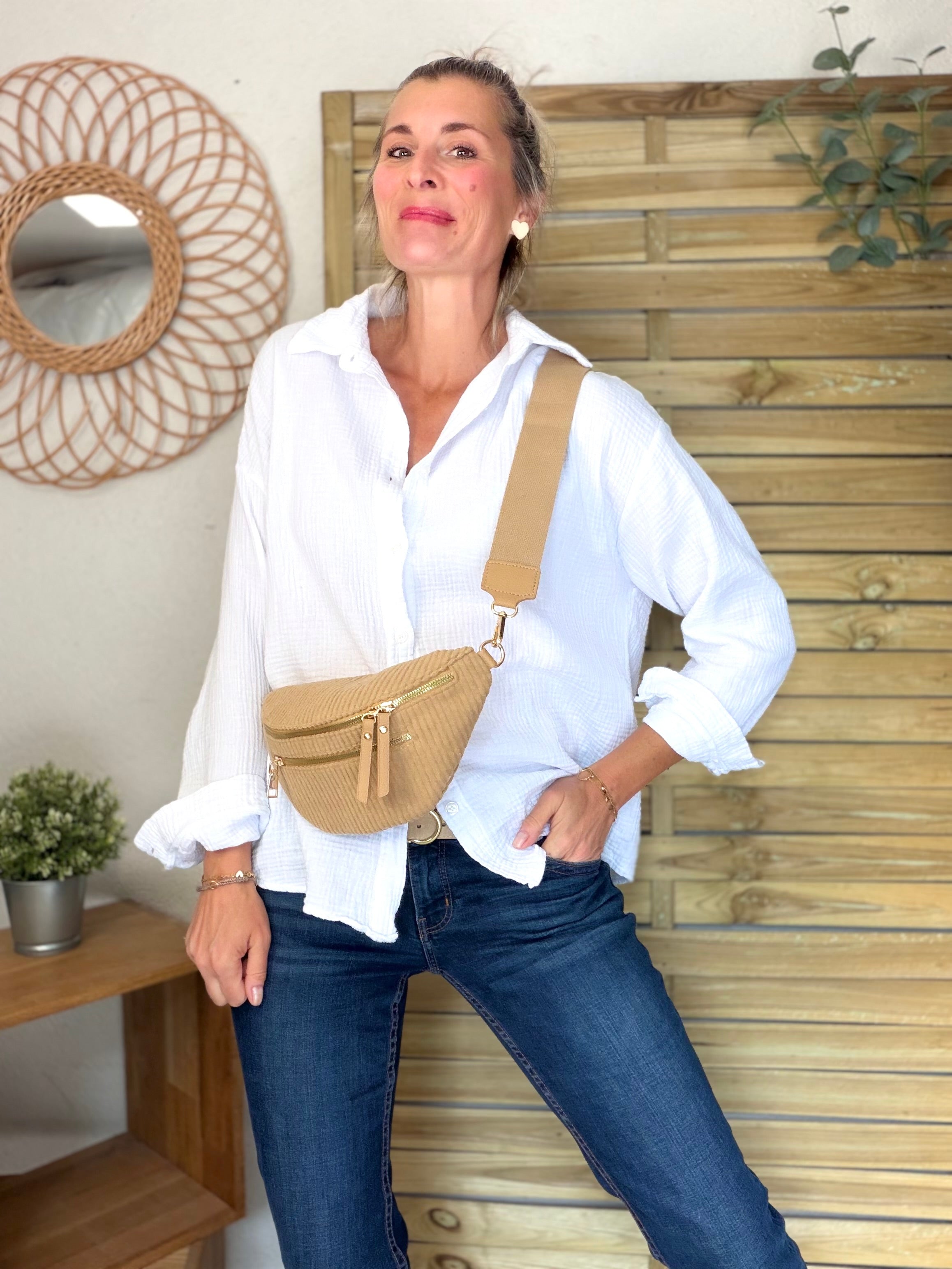 Chemise en gaze de coton ICONIC - ALANIS Blanc
