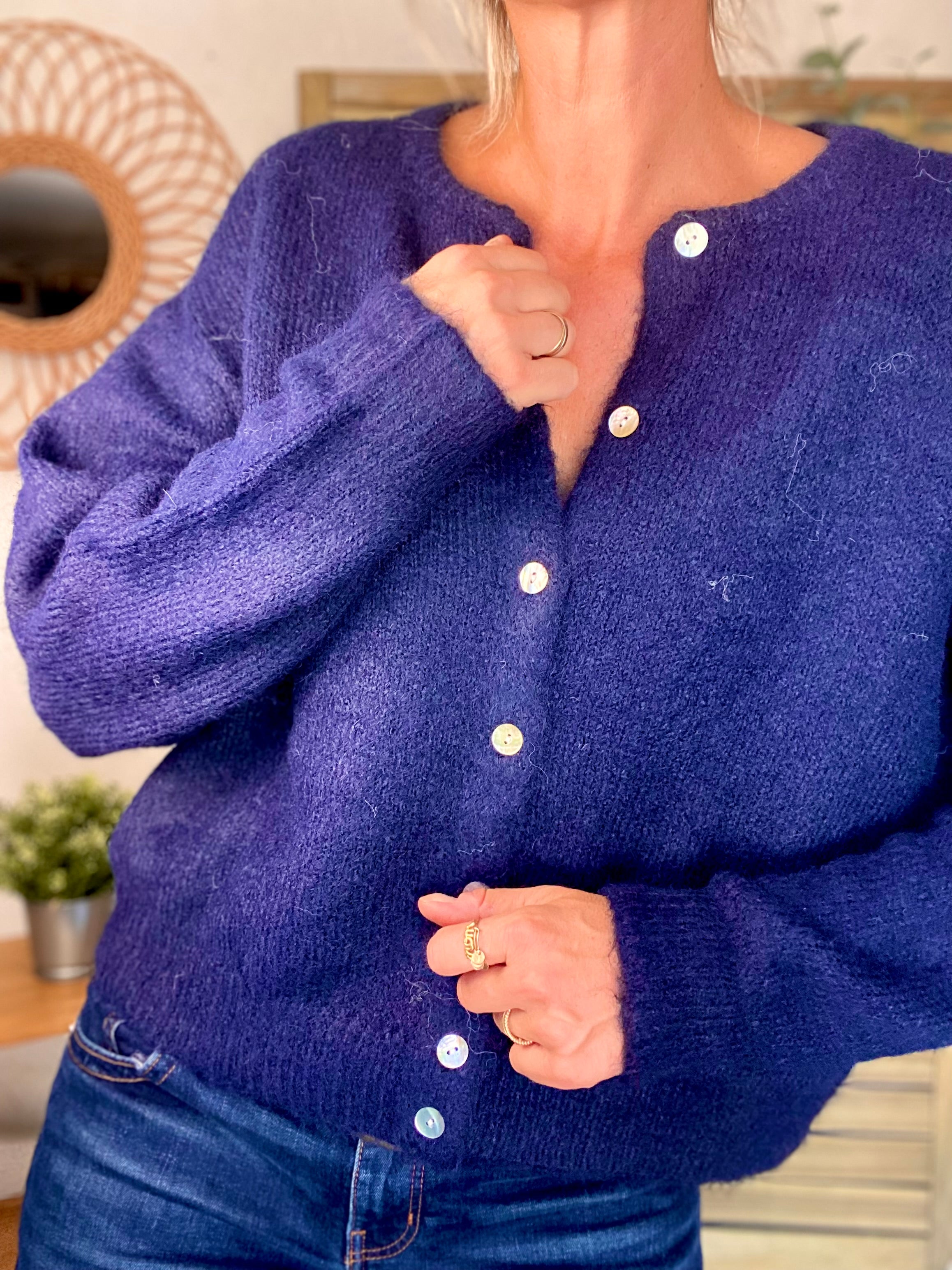 Gilet en maille SYDNEY - Bleu marine