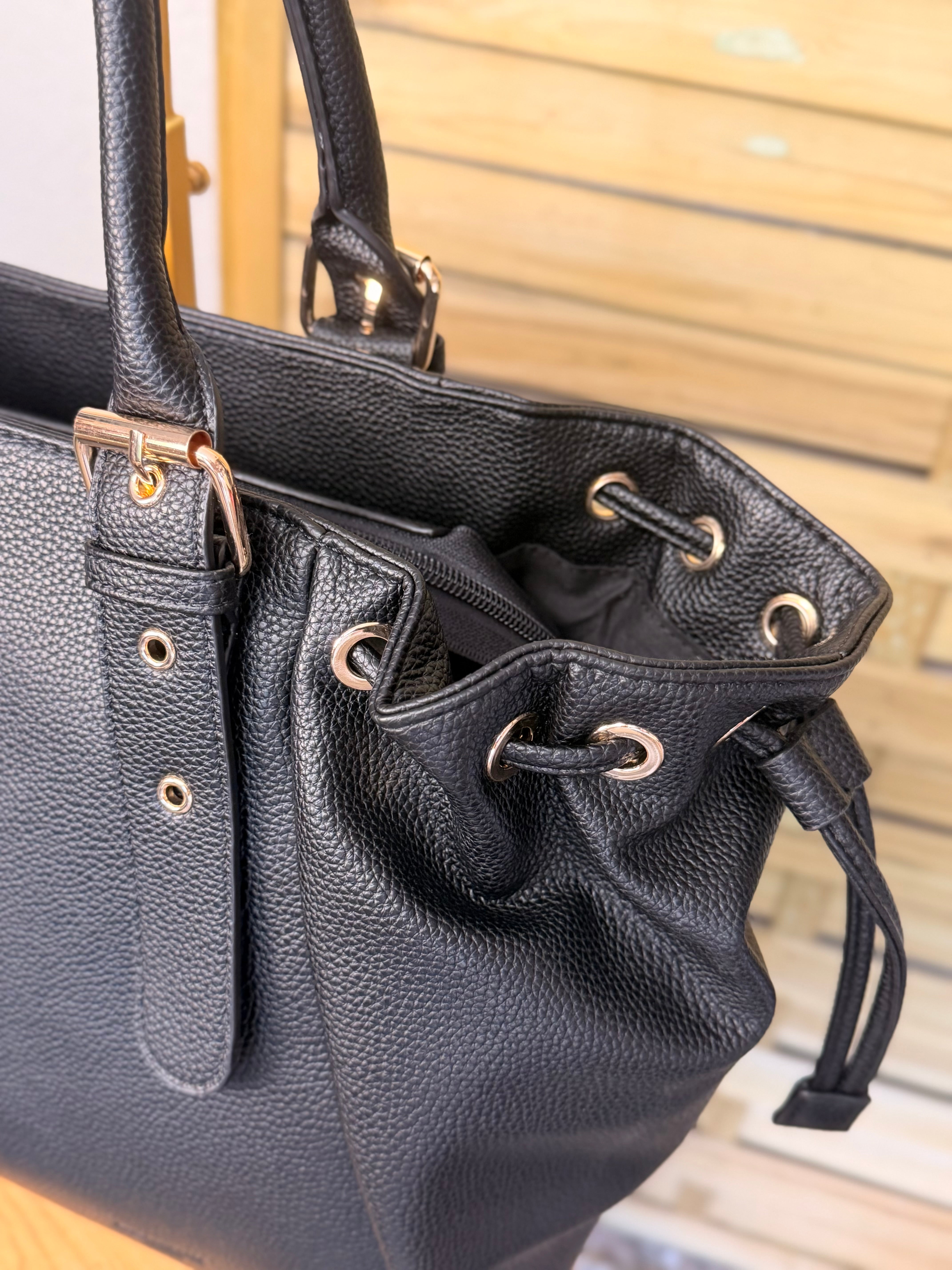 Sac cabas XL simili cuir CLÉA Noir