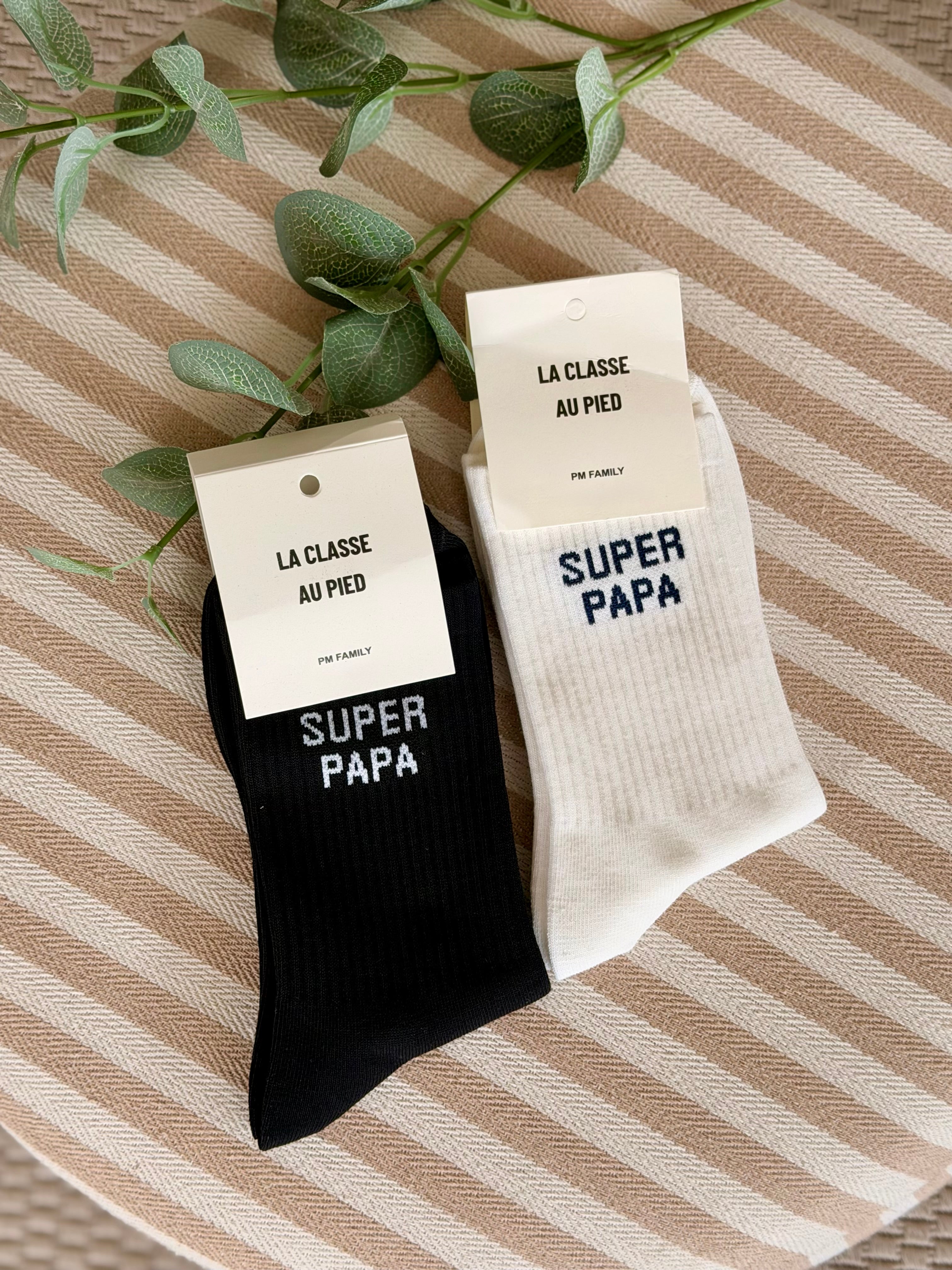 Chaussettes à message SUPER PAPA - LA CLASSE AU PIED - ZACK