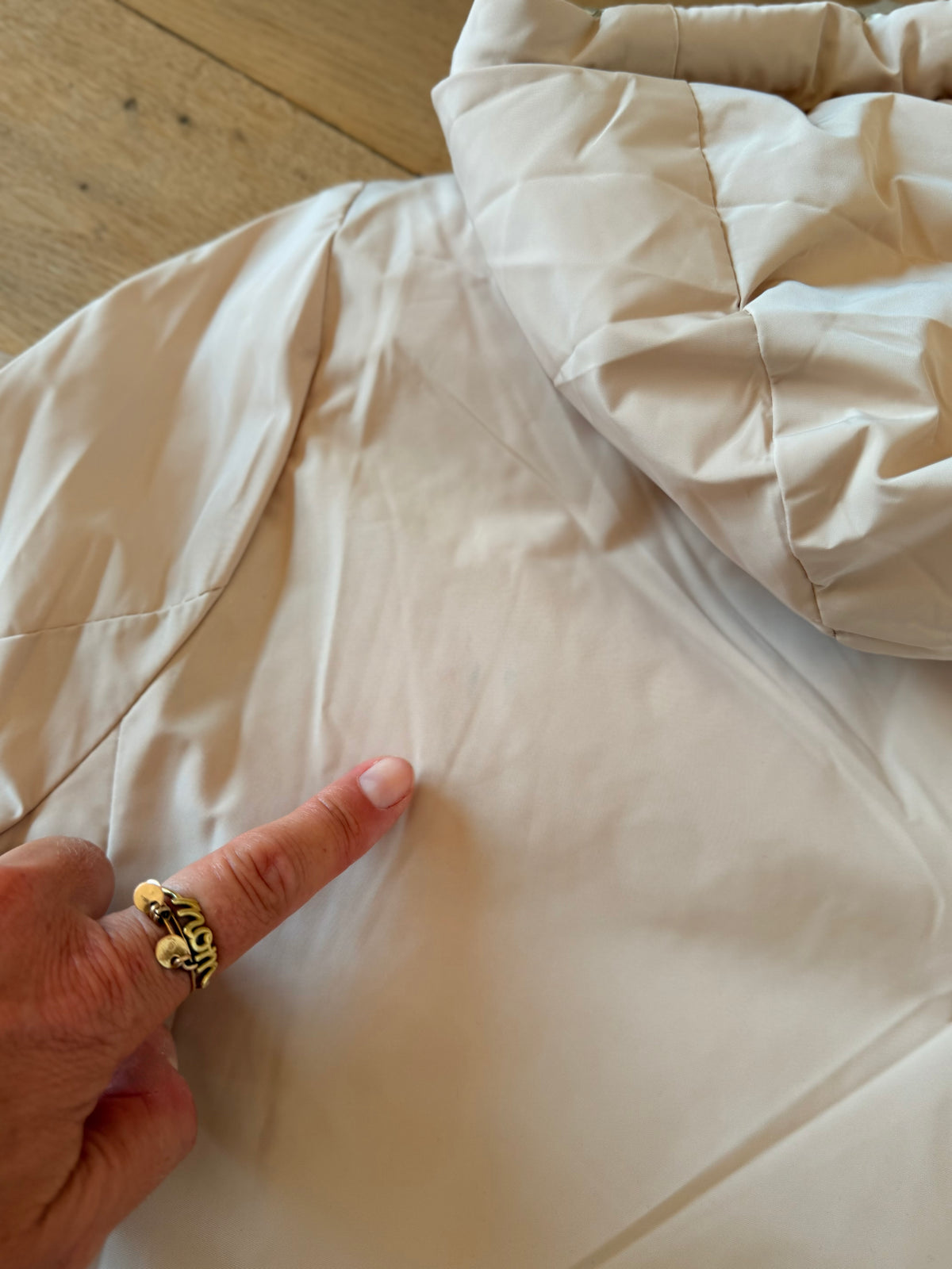Doudoune imperméable réversible ANGÈLE COURT - Beige - MELYA MELODY