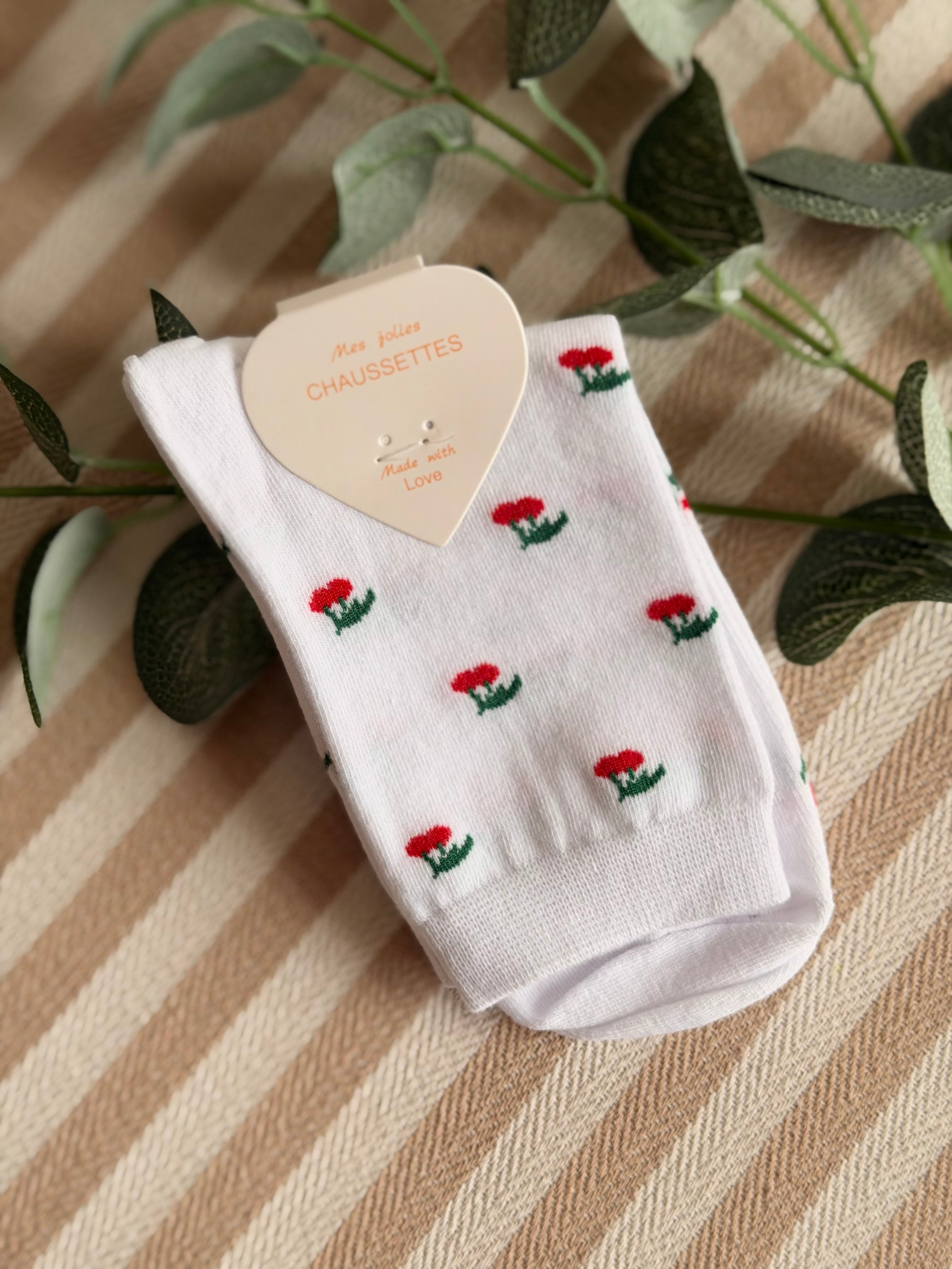 Chaussettes ZAZA - Motifs 🍋🍓🍒🍍💄