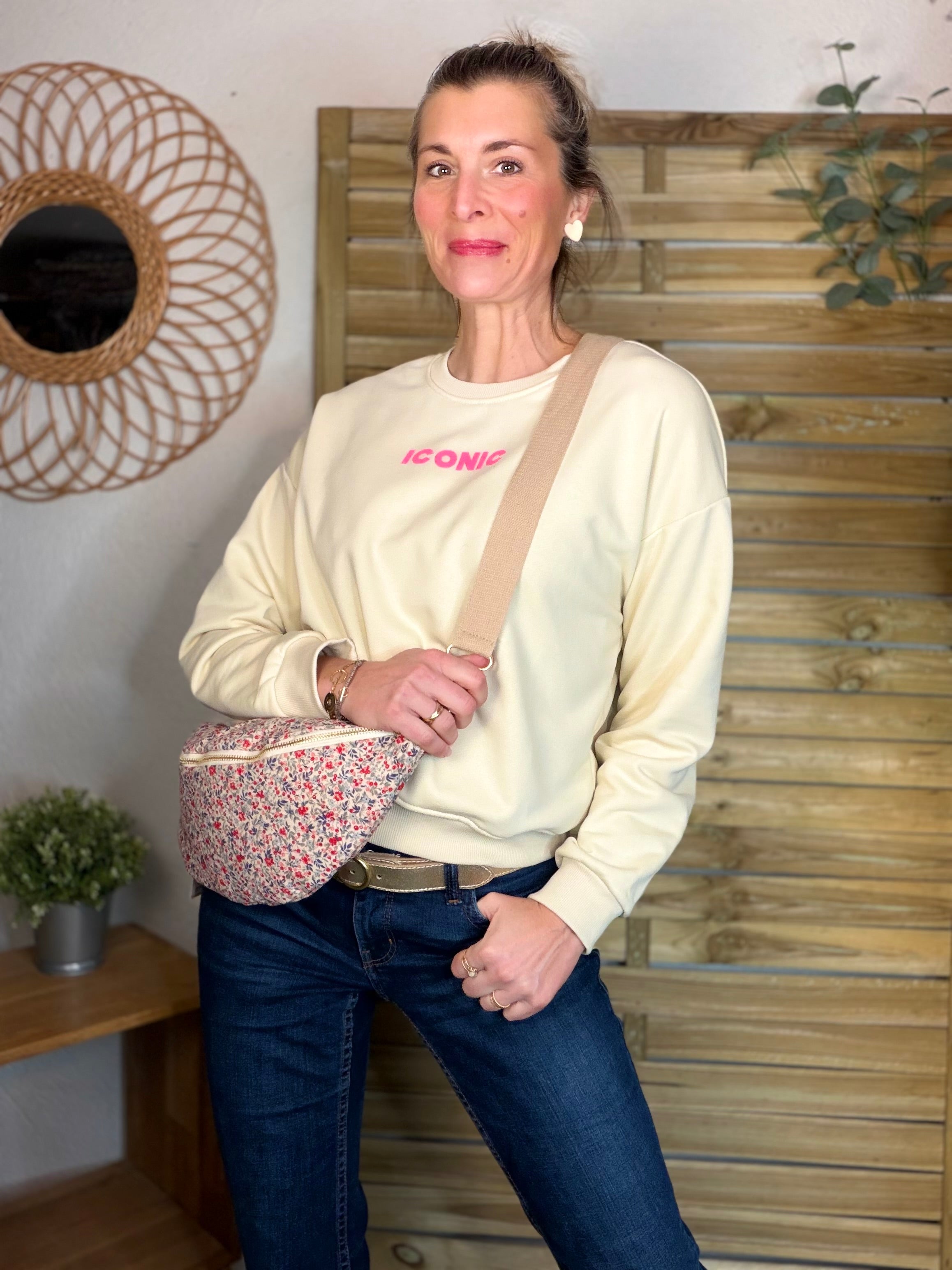 Sweat ICONIC COLINE - Jaune clair