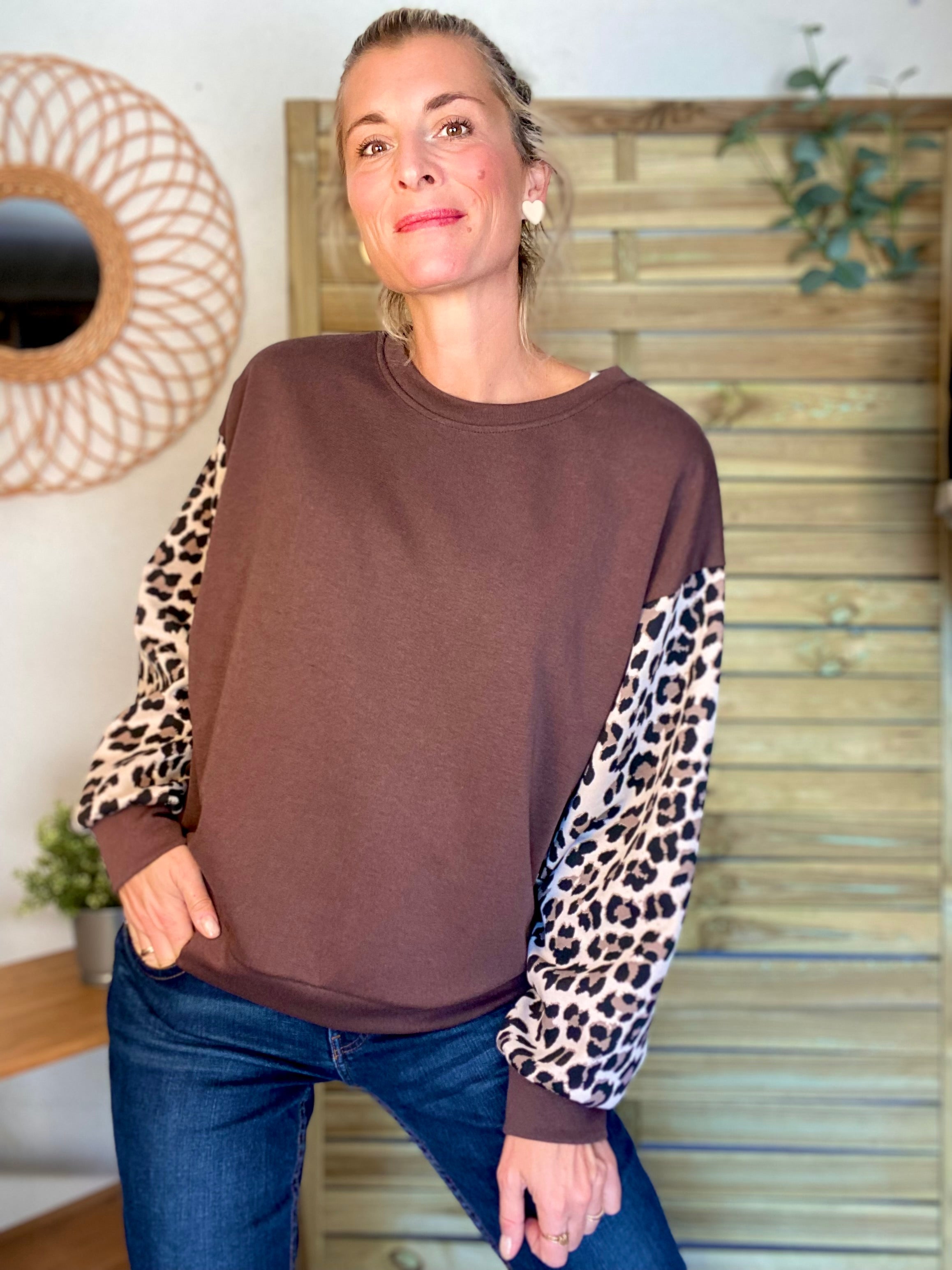 Sweat ample manches Léo LAURINE 🐆