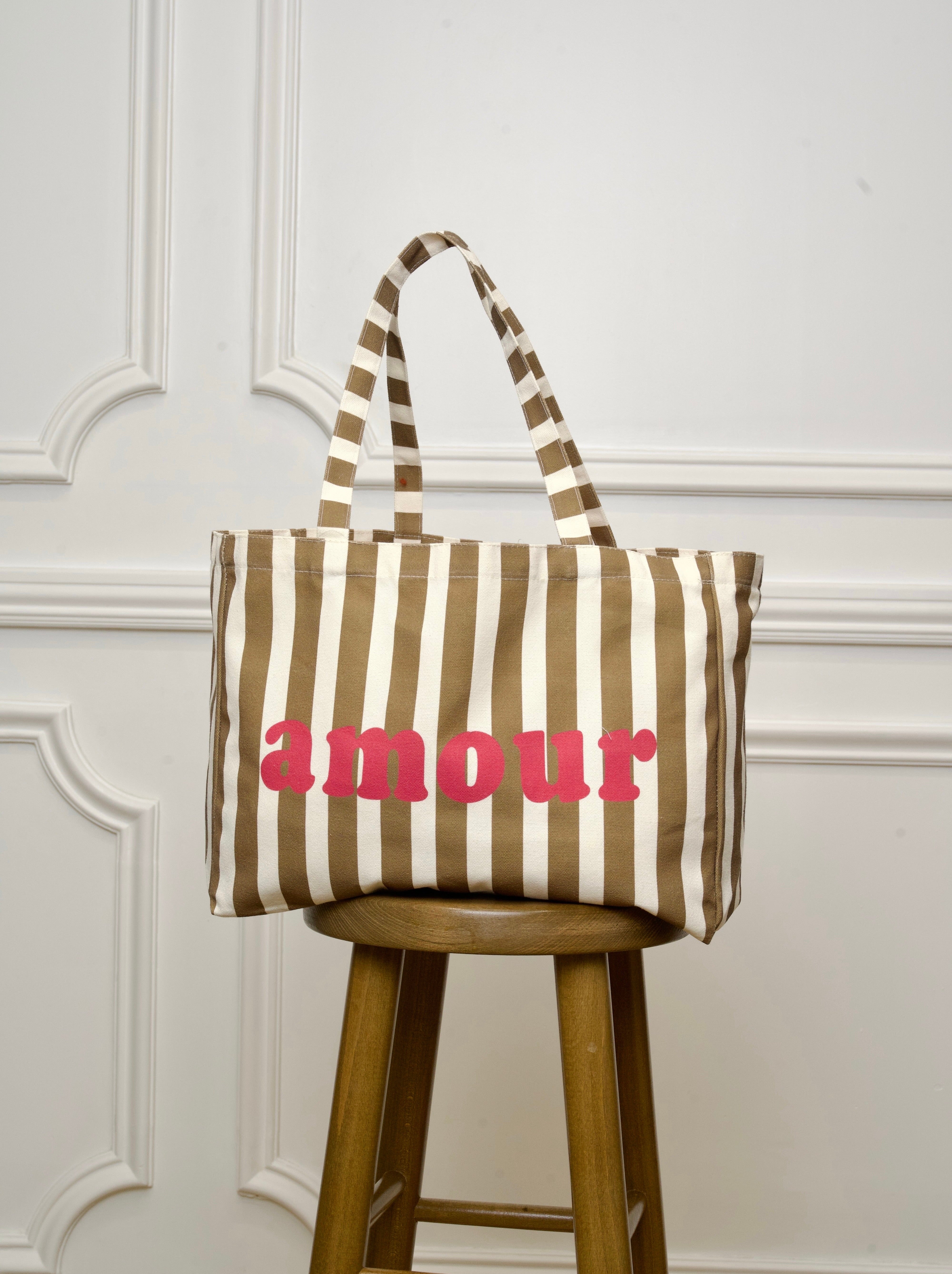 Grand Tote bag rayé amour BELLY