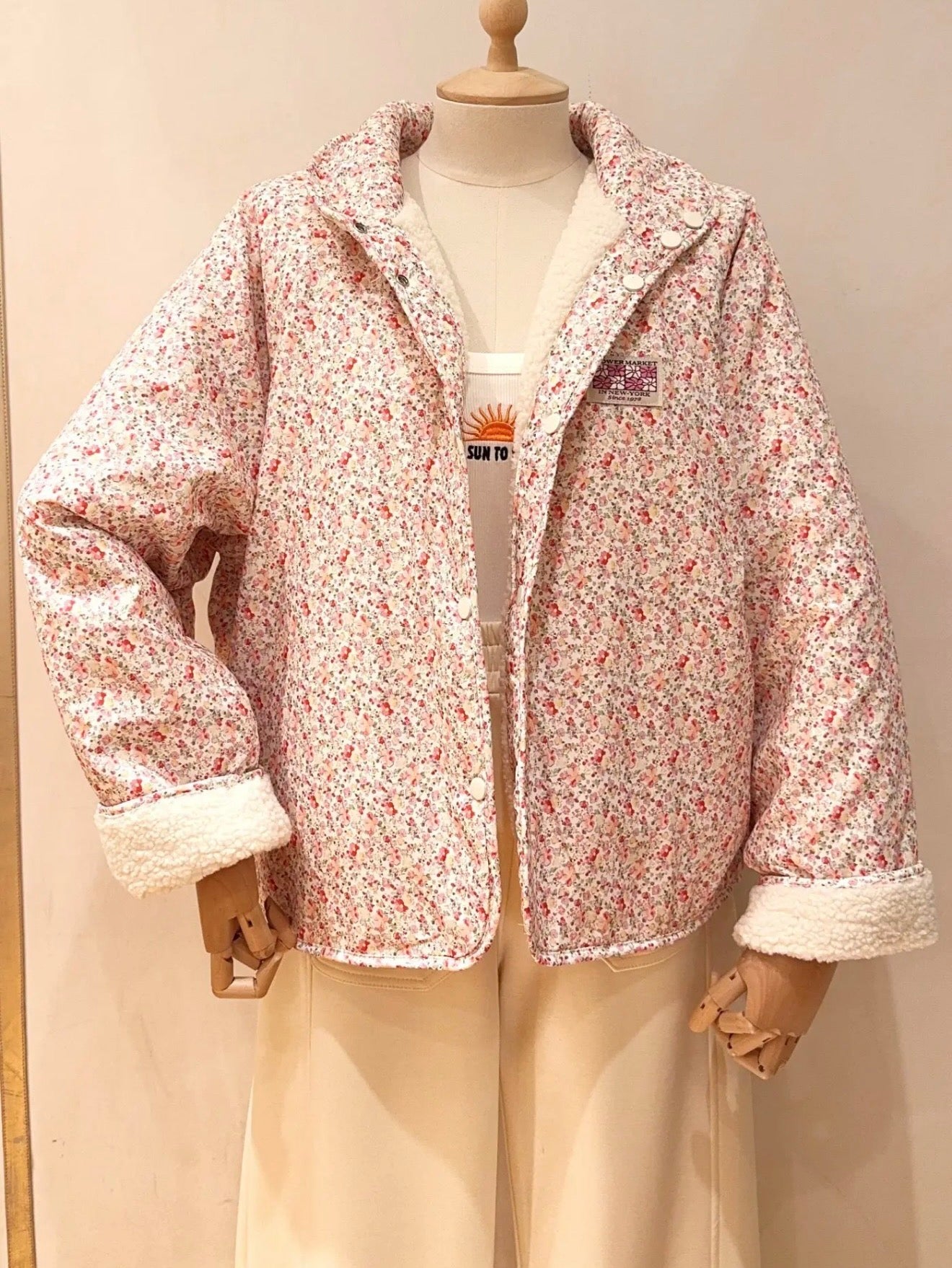 Veste réversible Sherpa ODETTE Liberty / Écru