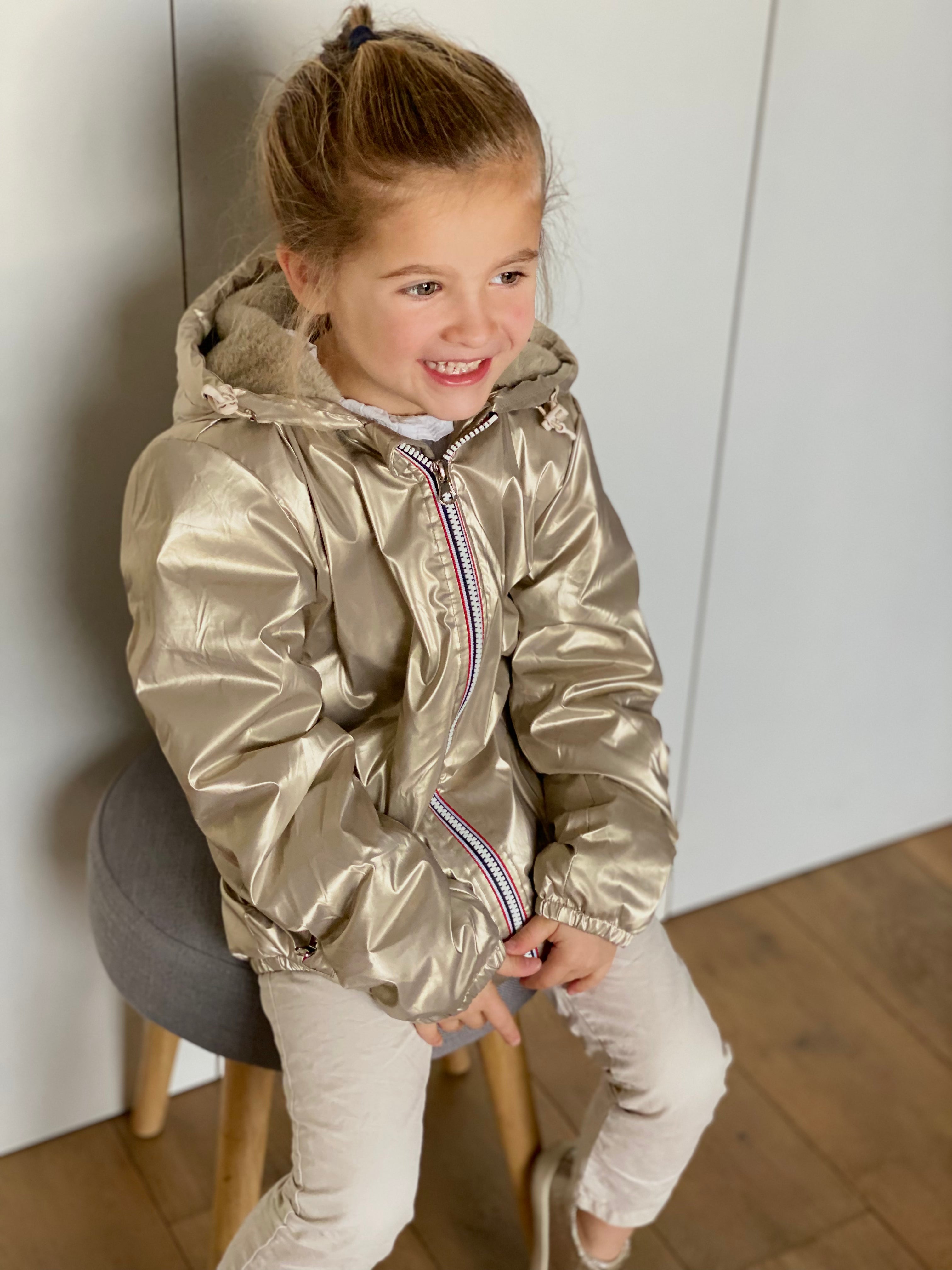 Parka Imperméable mixte LOUIS.E KIDS fourré - Doré - Laura Jo