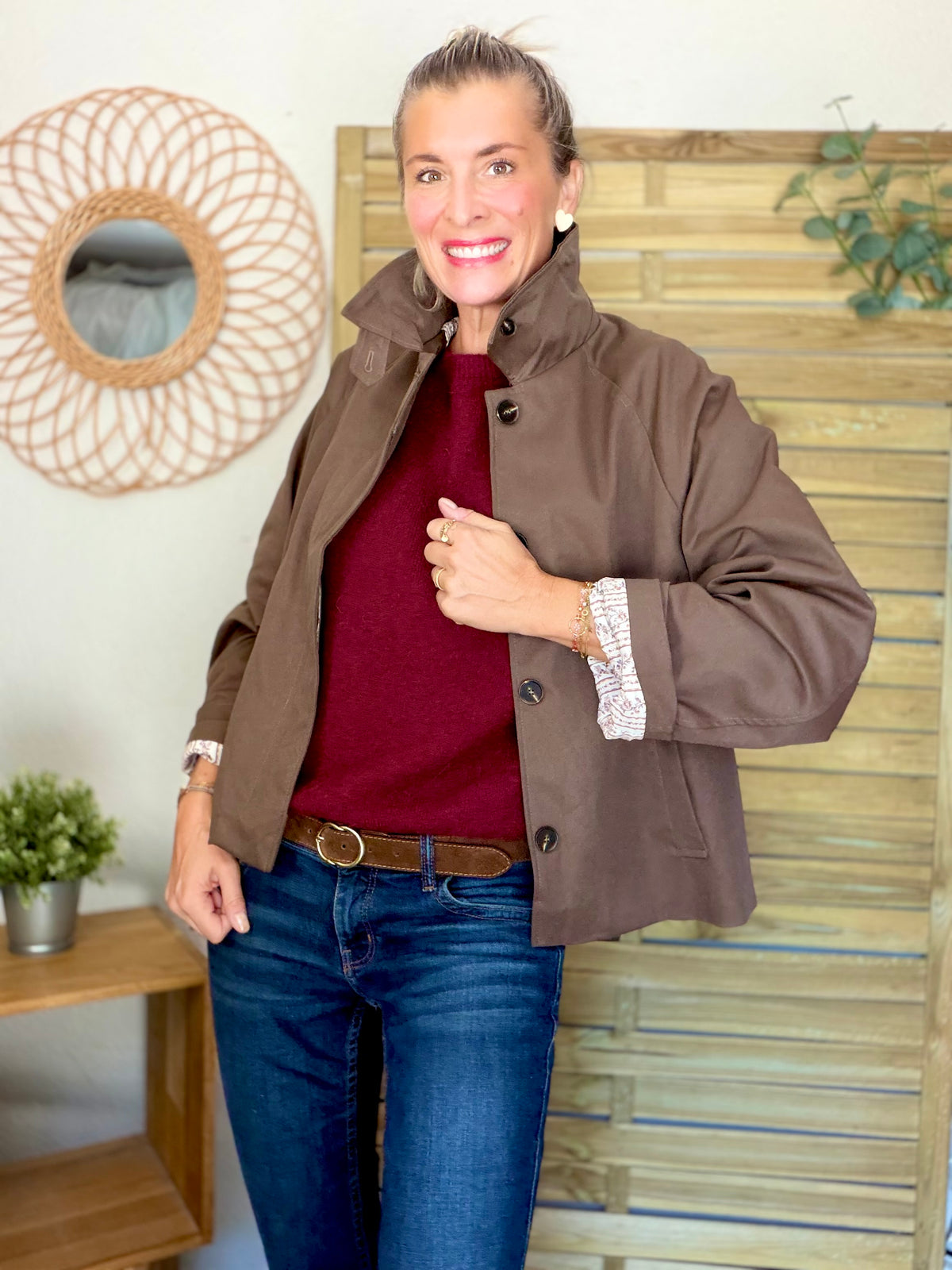 Veste Trench avec Liberty - MADELEINE Chocolat