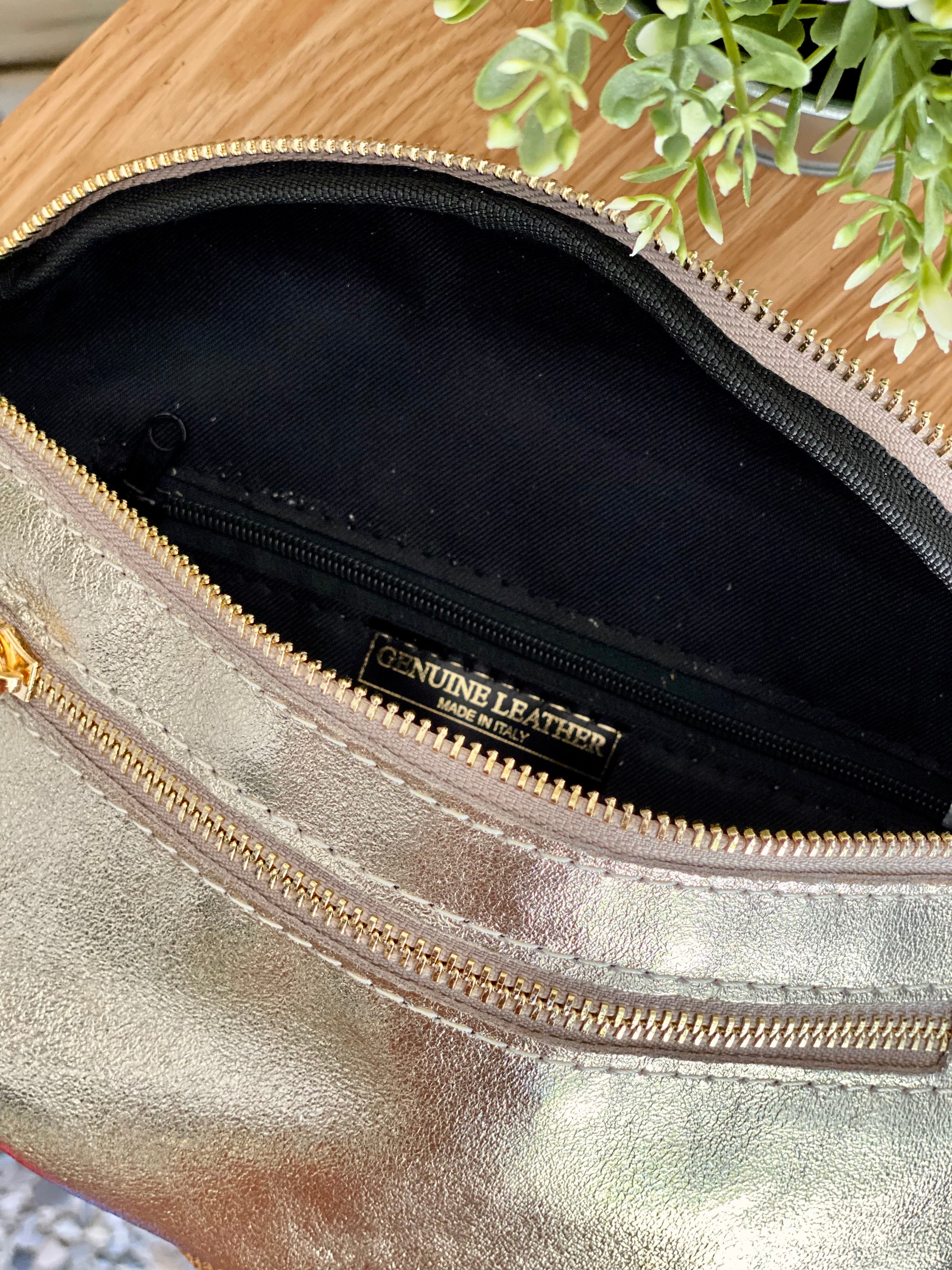 Sac banane en cuir irisé ERYN - Doré (9 coloris)