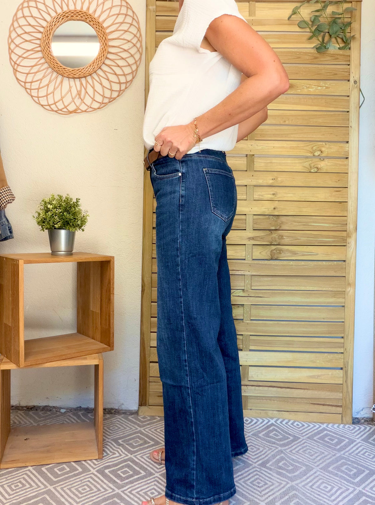 Pantalon Jean Wide leg BAPTISTE Bleu