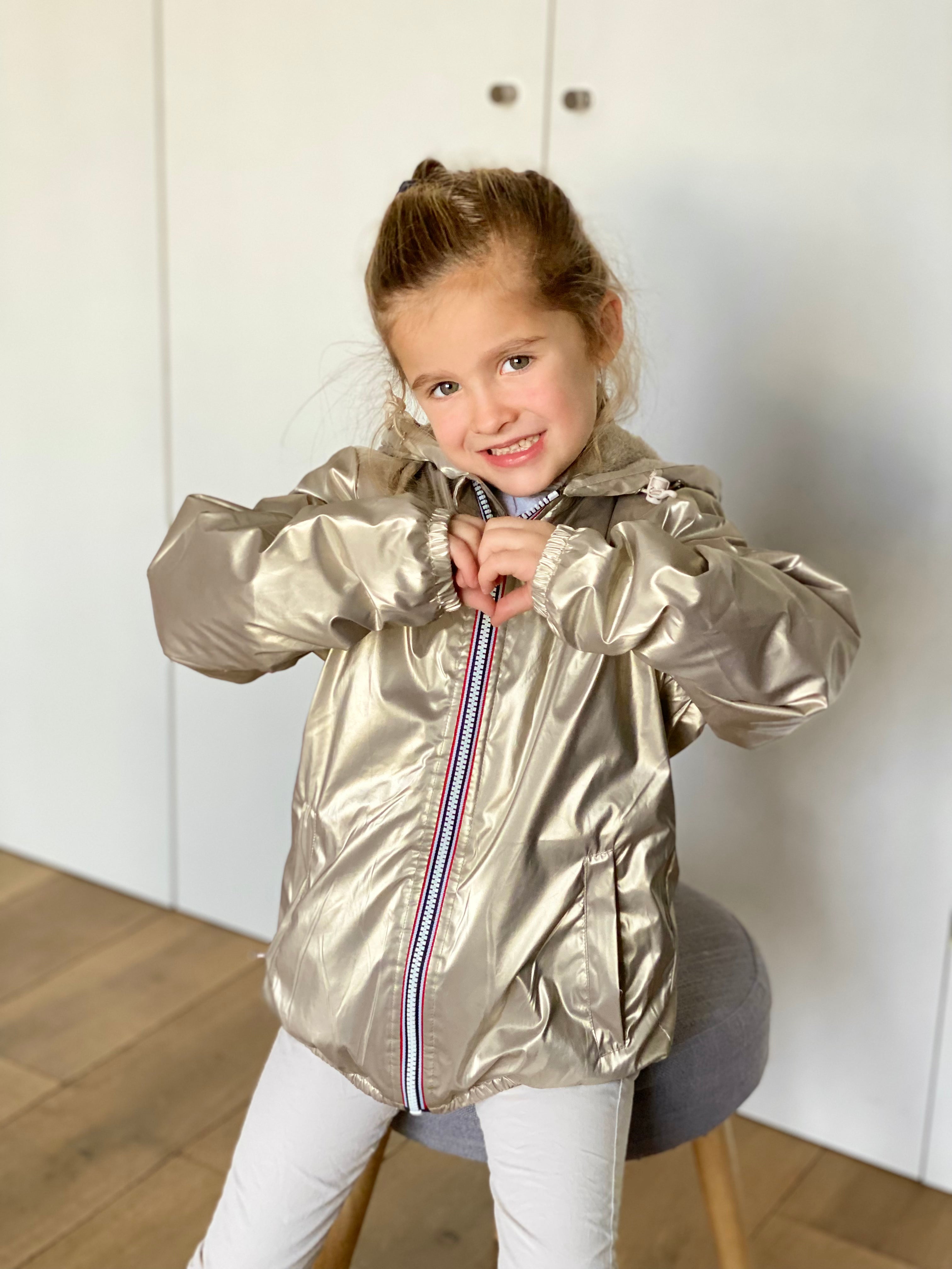 Parka Imperméable mixte LOUIS.E KIDS fourré - Doré - Laura Jo