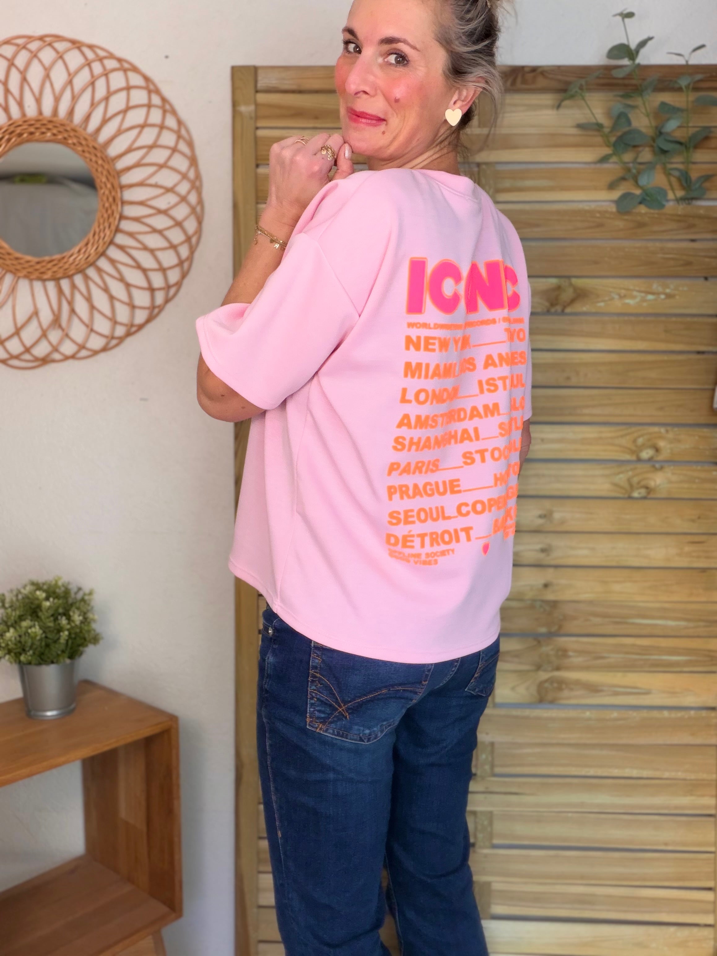 Tee shirt ICONIC - THÉA Rose