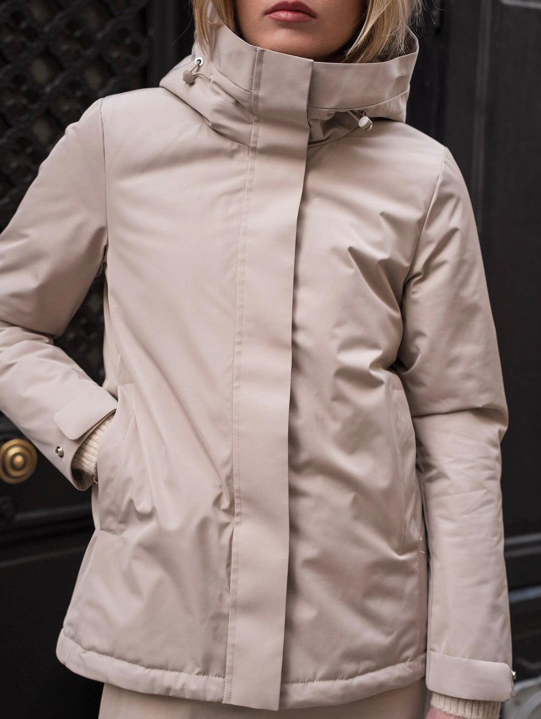 LAURA JO - Parka fourrée imperméable AMBRE MI-LONG - Beige / Camel