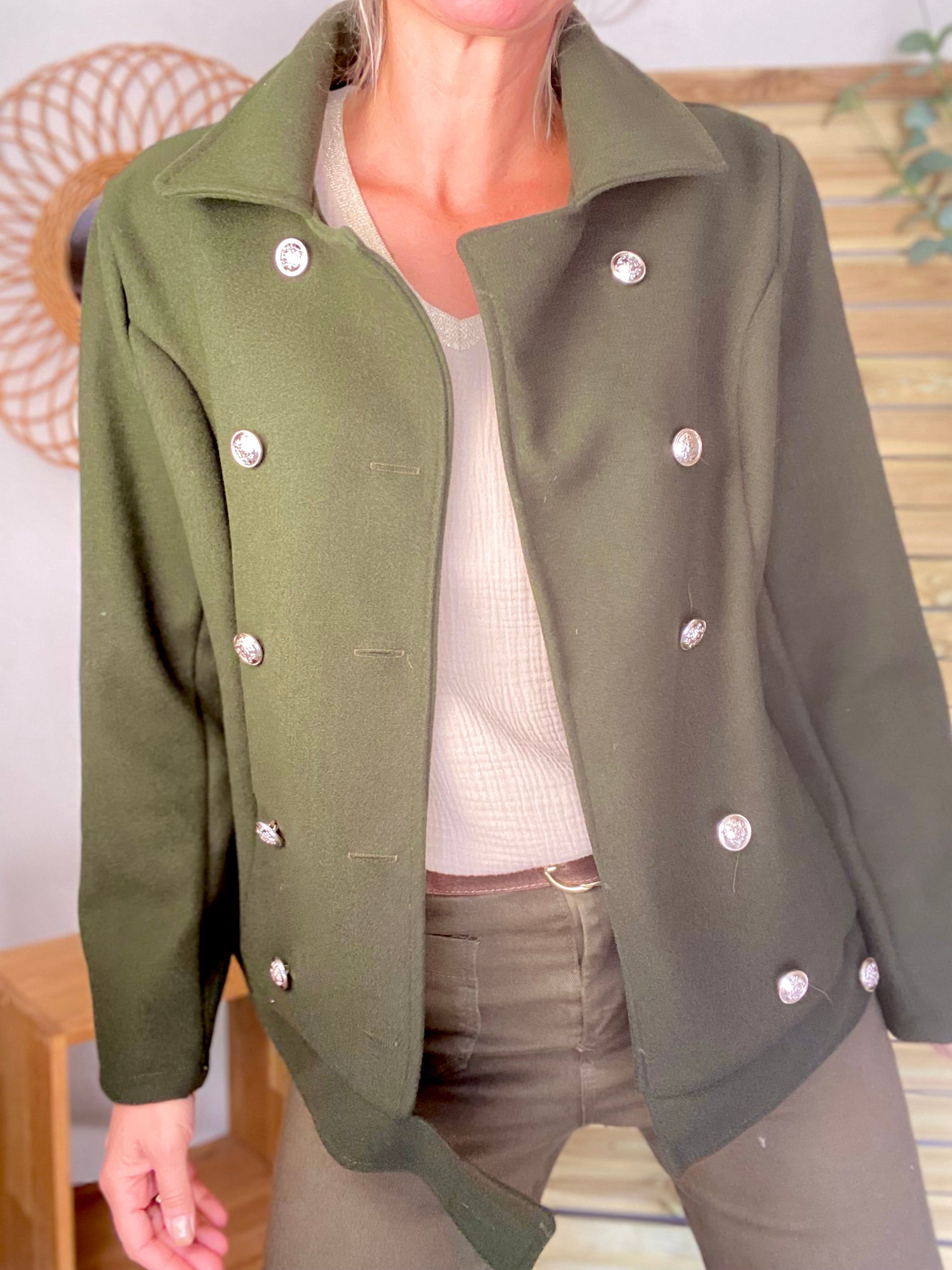Veste caban légère JACK - Kaki foncé
