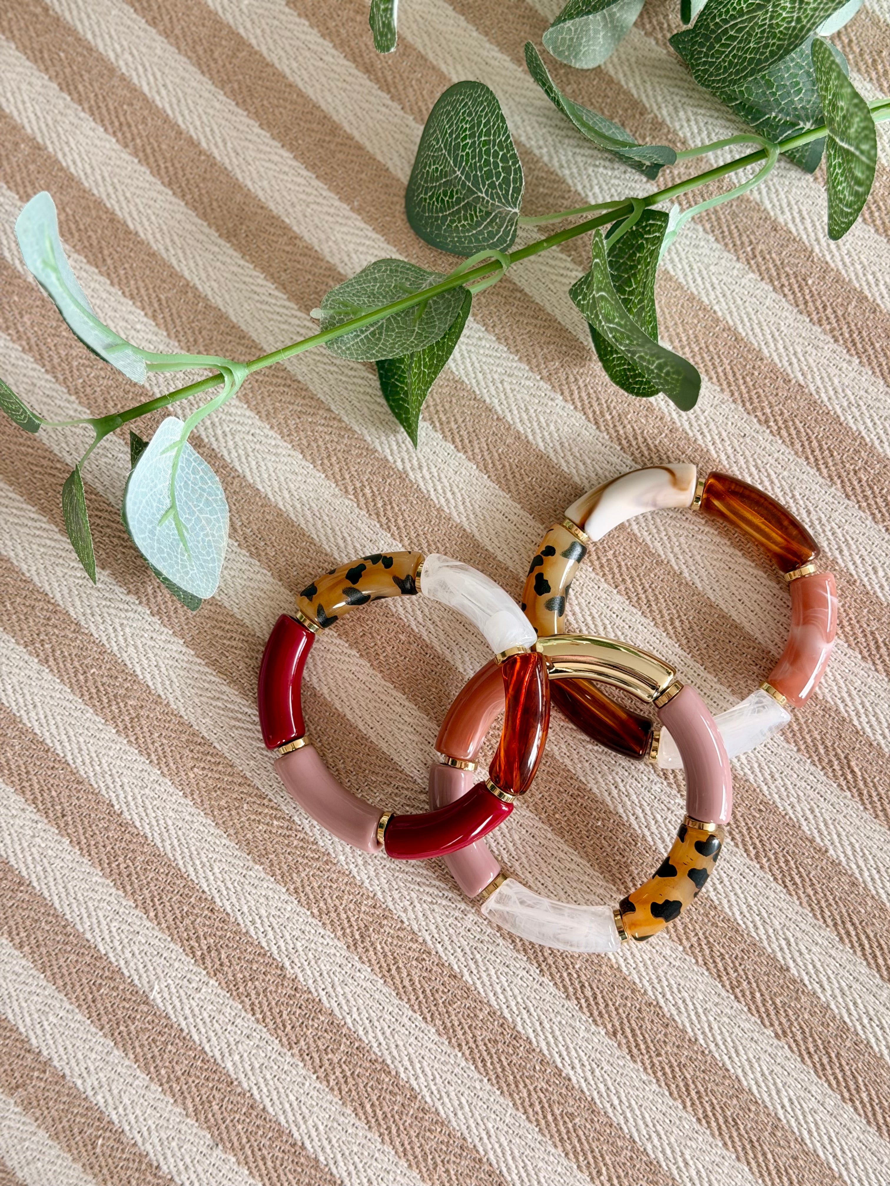 Bracelet jonc élastiqué motif Léo 🐆 ÉMILIA