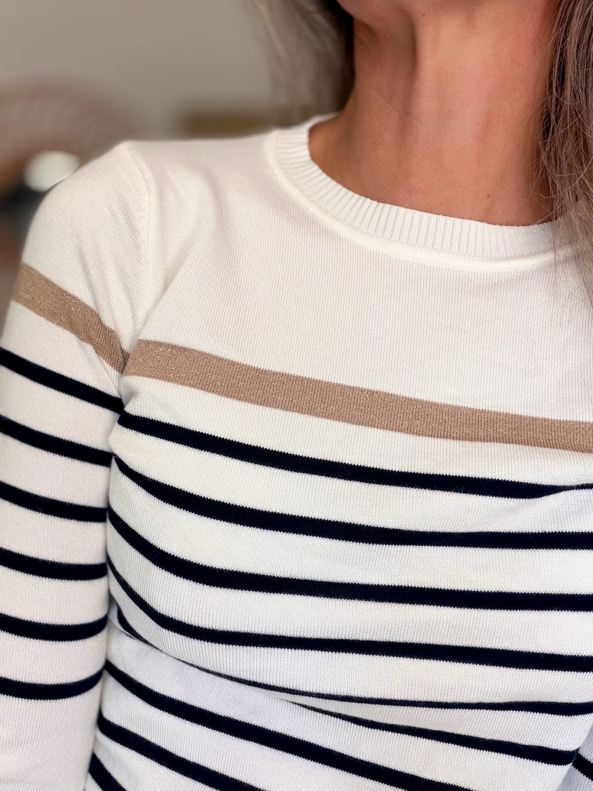 ⚡️ ARRIVAGE • Pull fin marinière ornement boutons doré LENAÏCK