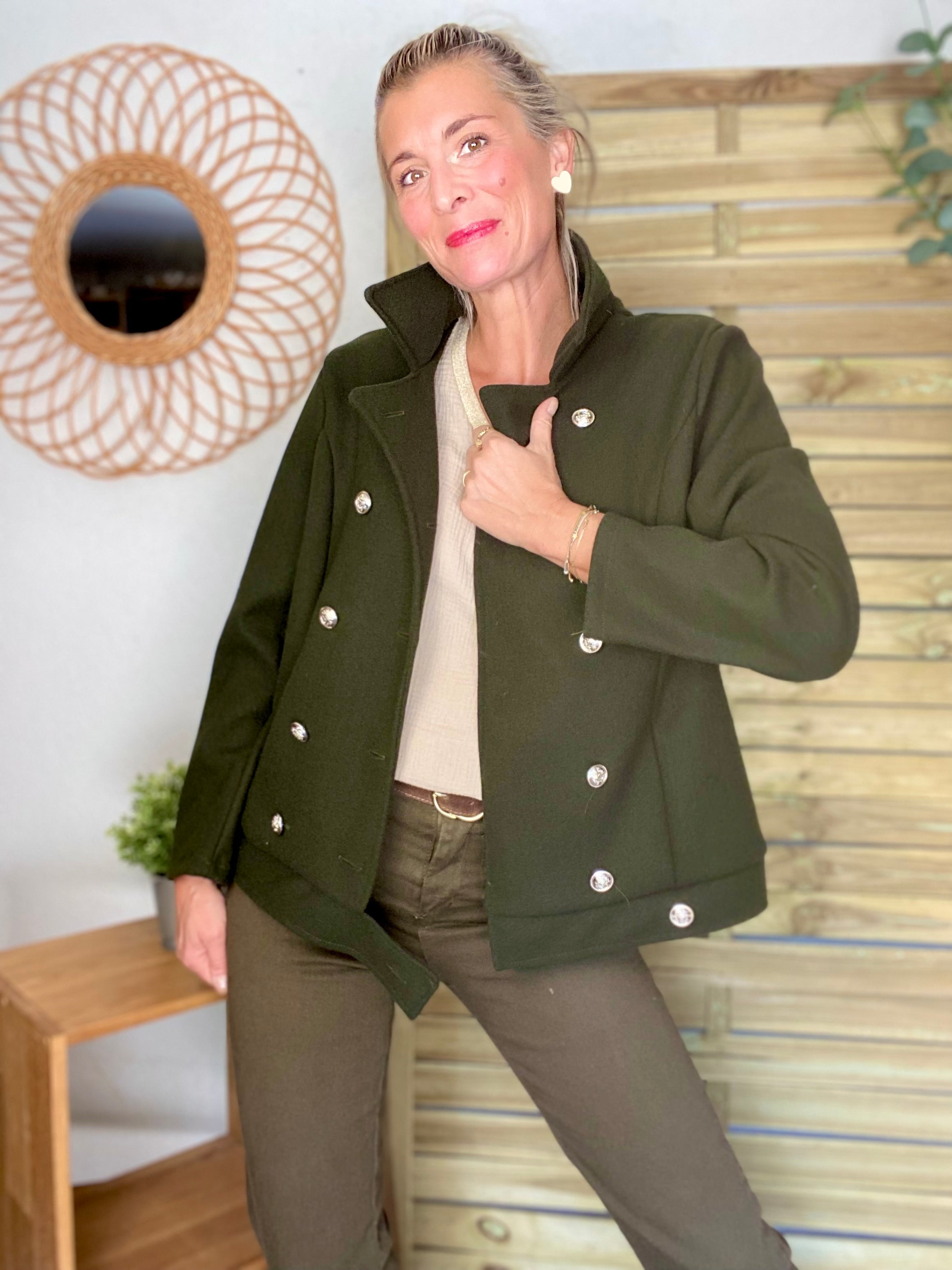 Veste caban légère JACK - Kaki foncé