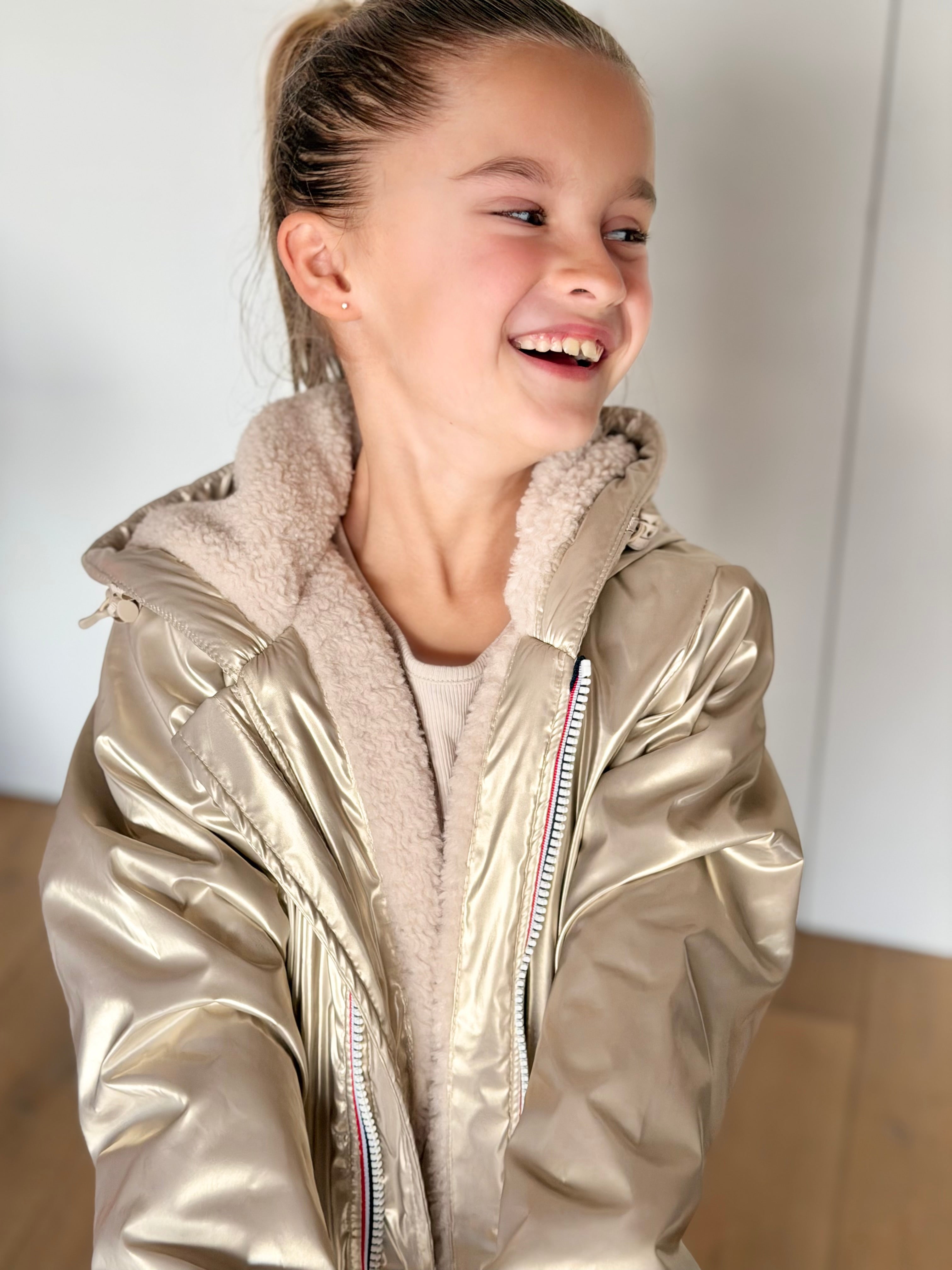 Parka Imperméable mixte LOUIS.E KIDS Sherpa - Doré - LAURA JO